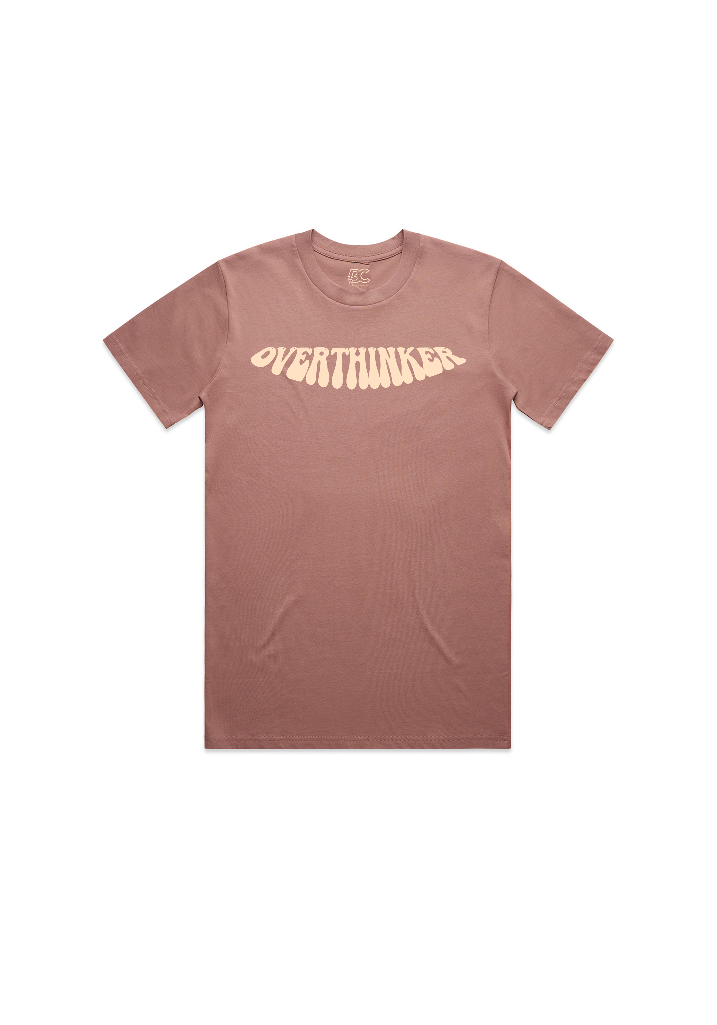 OverThink Tee - Hazy Pink & Light Peach_Front-Recovered.png
