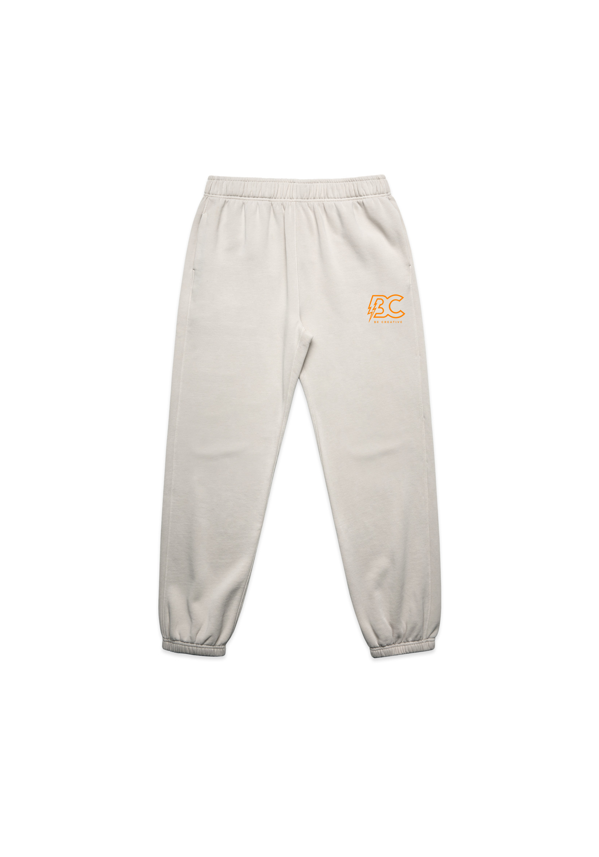 BC Relaxed Faded Track Pants_Faded Bone & Orange_Front V1.png