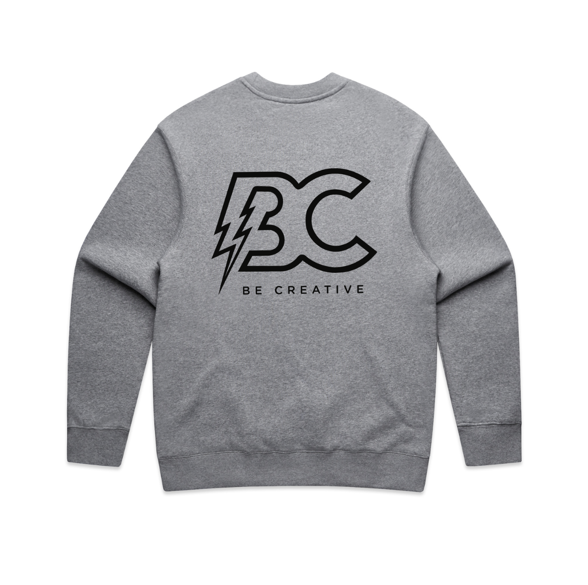 BC Icon Logo x BC Logo Crewneck Sweatshirt Gray Back.png