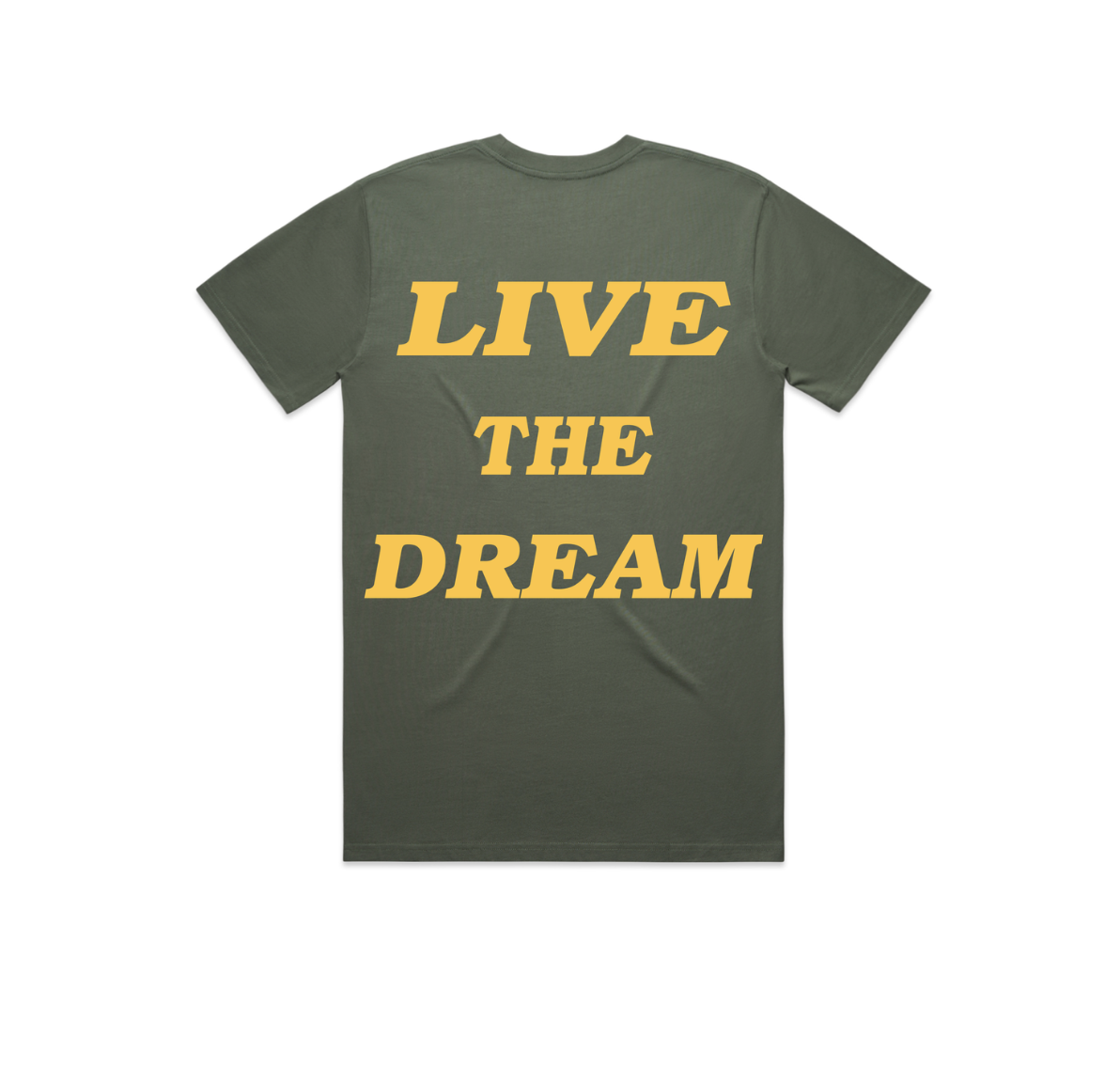 BC "Live The Dream" Tee Cypress Green Back.png
