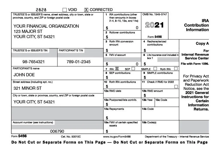 IRA Reporting Corrections One, Two, or Three Forms? — Ascensus