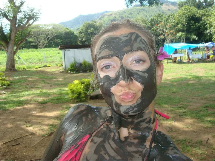 Slathered with mud at Sabeto Hot Springs