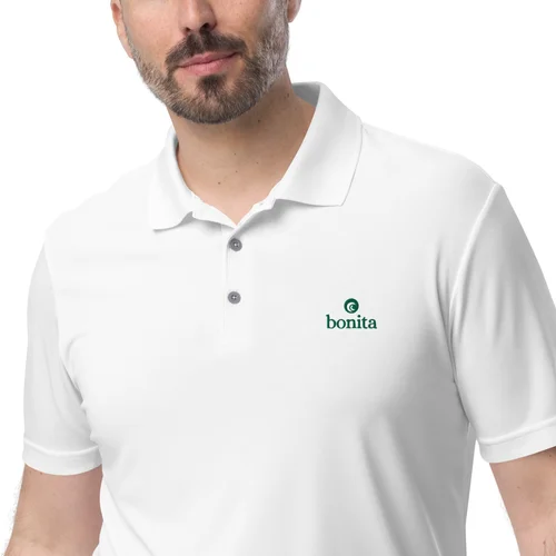 white performance polo