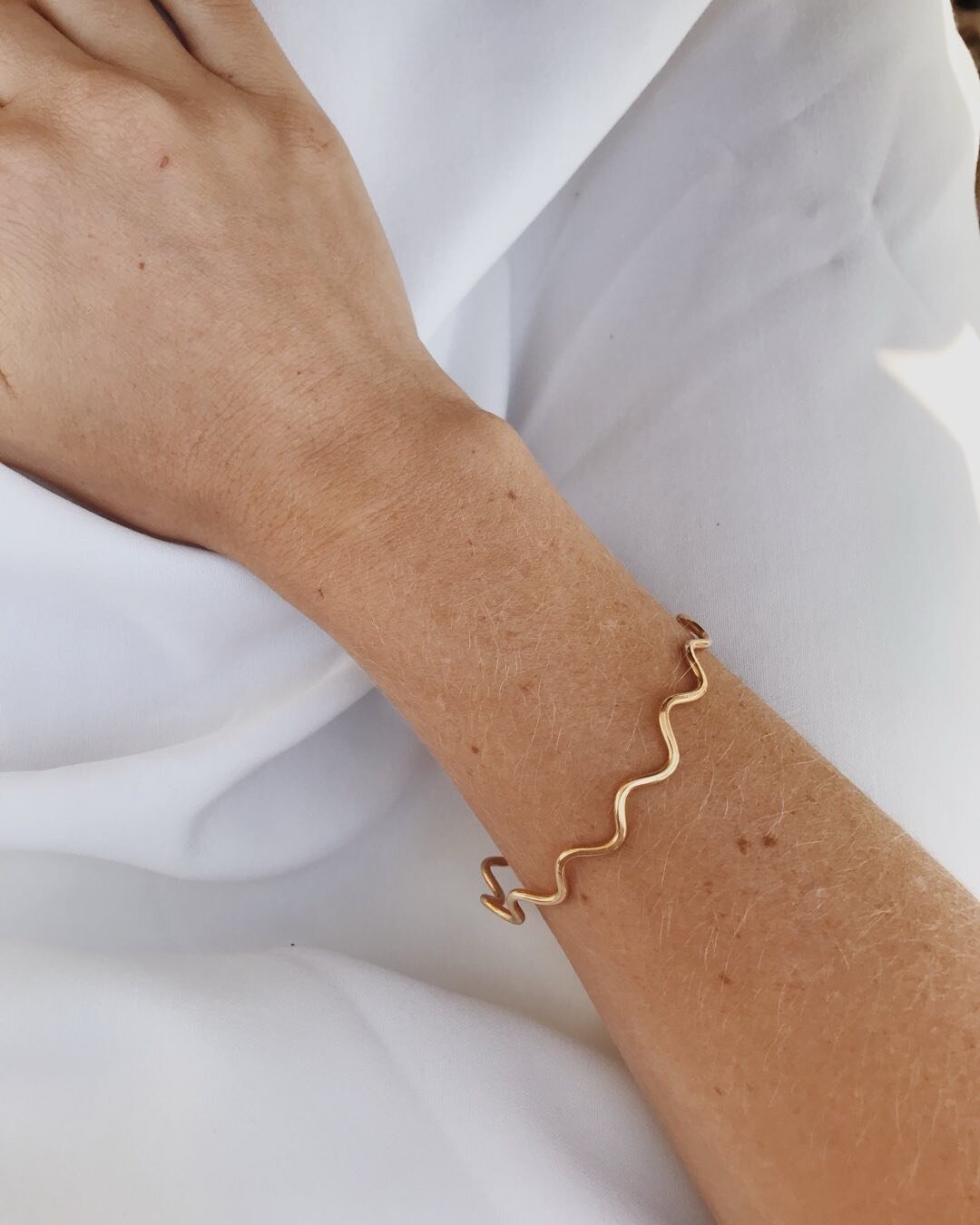 Our Wavy Tula Bangle. Hand-formed in our Vancouver Island studio.