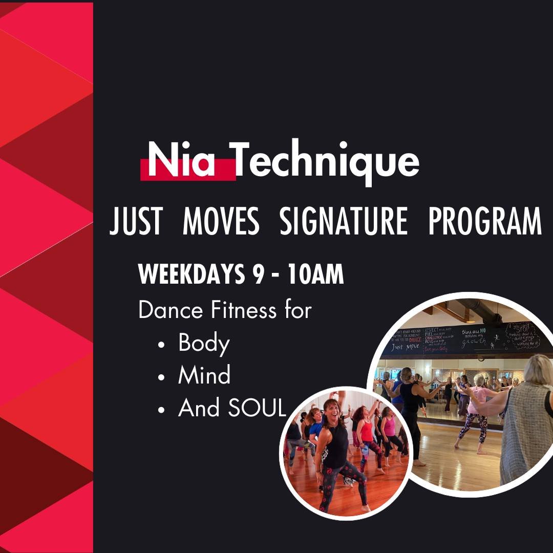 Let the rhythm move you! Experience the joy of Nia classes at Just Move Fitness and dance your way to wellness. 💃 #NiaTechnique #DanceFitness #JustMoveFitness
