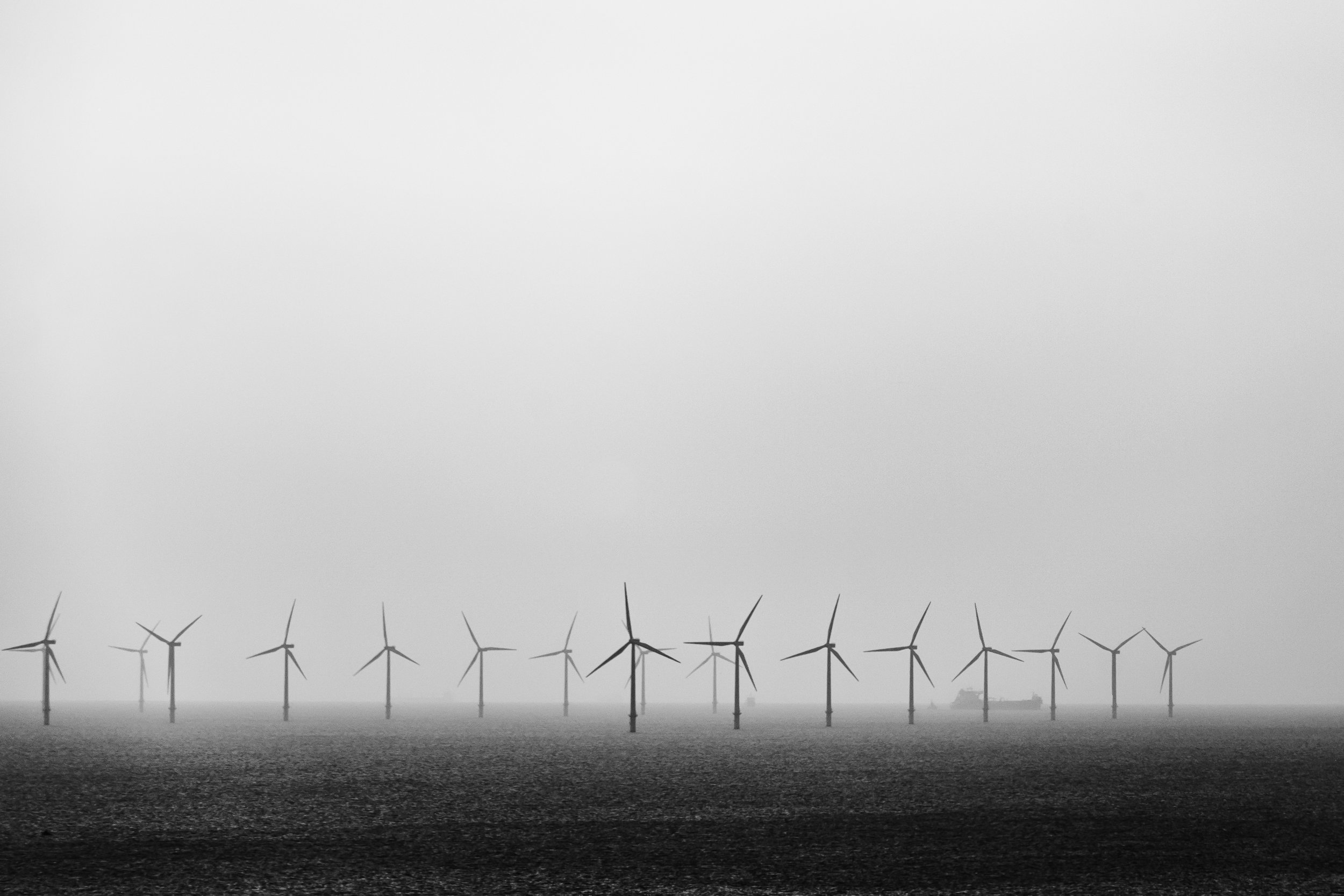 Turbines & ship, Liverpool Bay #10