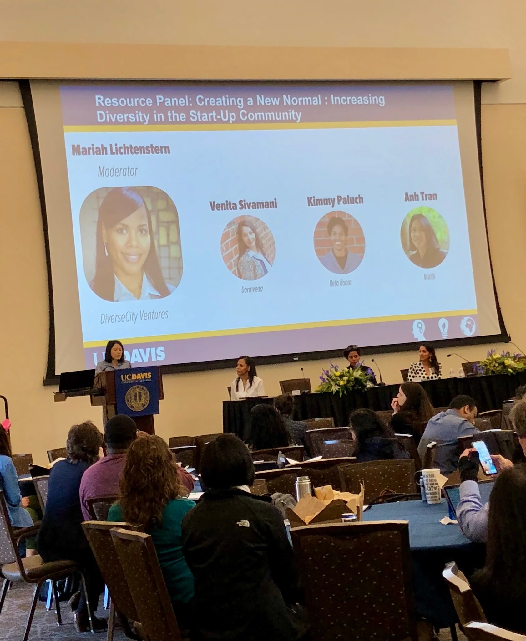 Anh was joined by Kimmy Paluch of Beta Boom and Venita Sivamani of Dermveda in the panel, which was moderated by Mariah Lichtenstern of DiverseCity Ventures .