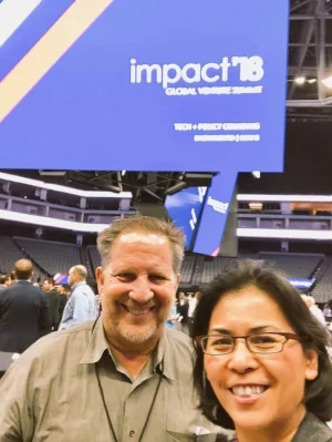SEA Mentor Michael Freedman w/ Program Director Christy Serrato at Impact Global Summit