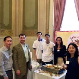 SEA Contributing Sponsors Mike Rizzo of Five Star Bank and Syta Saephan & Anh Tran of Notifii with Class of 2018 Ciao Chow team, Andrew Leung , Edgar Tapia Mendoza & Nicole Garcia