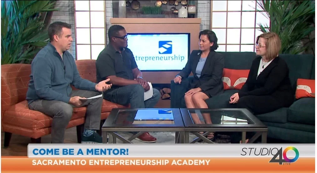 Scott Moak and Big Al Sams of Fox40 Studio Live sits down with SEA alumna Christy Serrato and 2019 Fellow Dr. Kris Lea