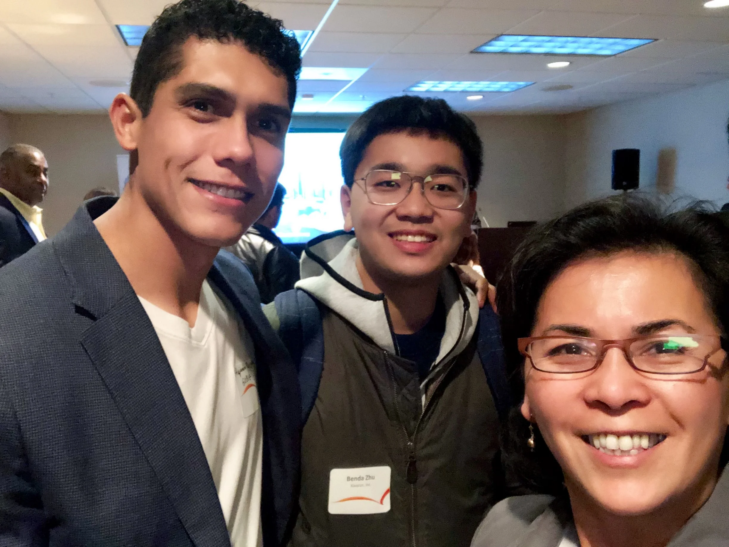 Asian Opportunities Networking Reception: SEA Alumnus Alejandro Raygoza, 2019 Fellow Benda Zhu and Program Director Christy Serrato