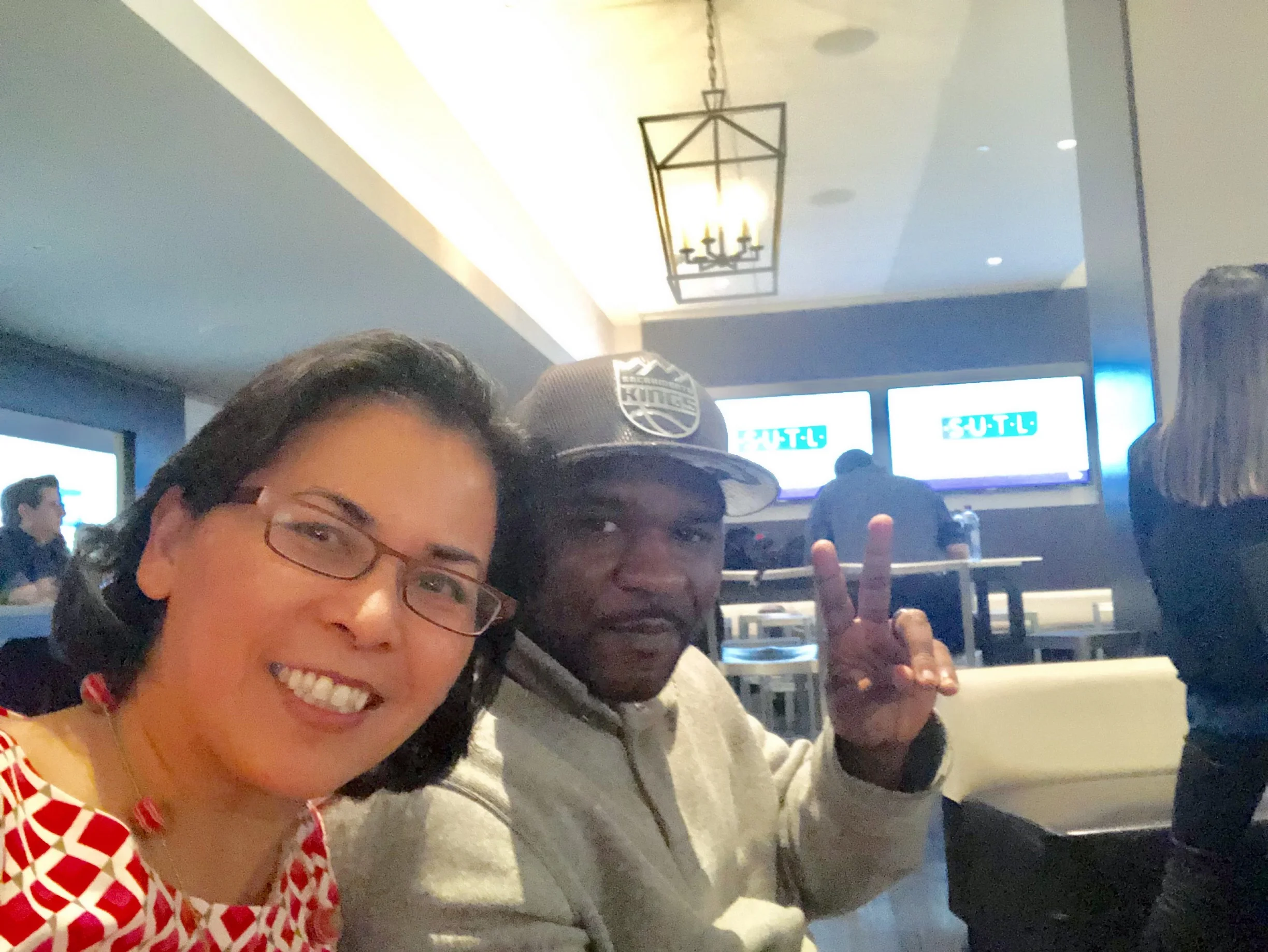 Christy Serrato with 2019 Fellow Mark Martin