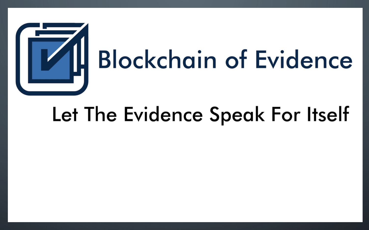 ` Blockchain of Evidence - SEA 2019 Fellow Jeff Neithercutt mentored by past SEA president Robert Gregoire, CxORE CEO