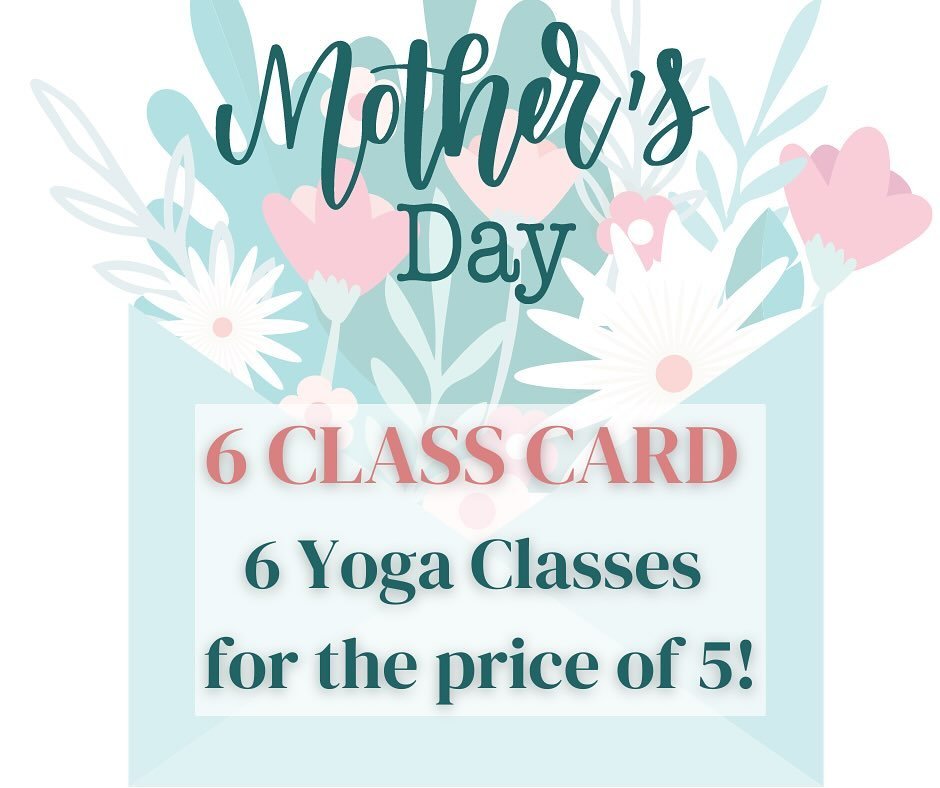 Give mom the gift of yoga this Mother&rsquo;s Day! Check out our class pack special and gift certificates, too! 🐘🌳
&bull;
&bull;
&bull;
#ety #elephanttreeyoga #ipswichma #ipswich #mothersday #poweryoga