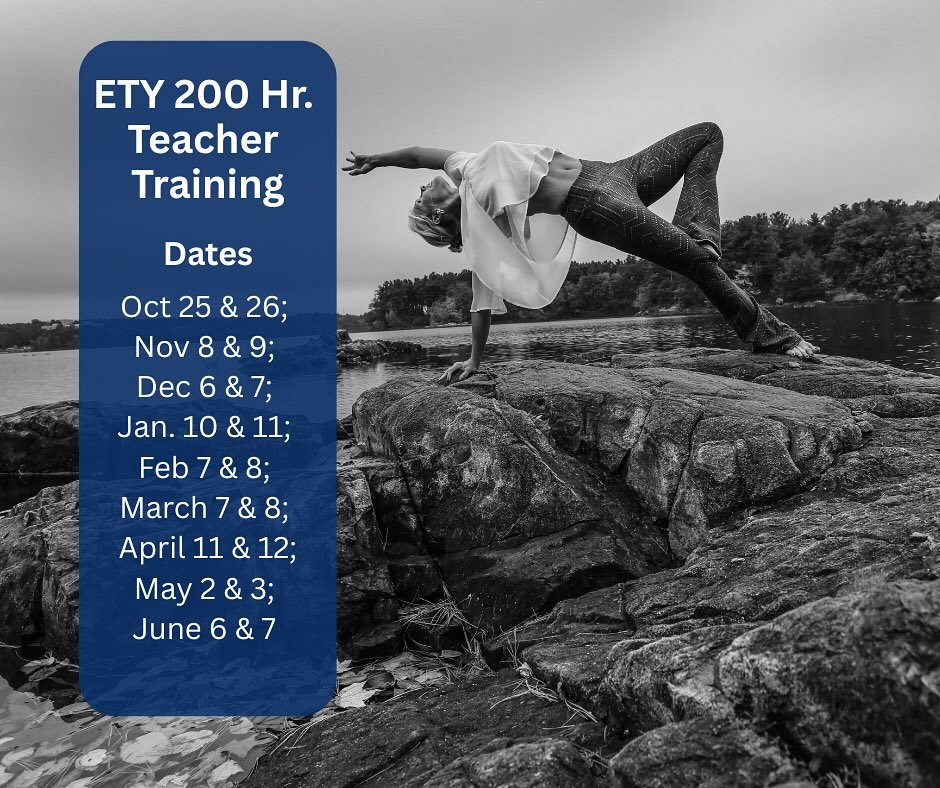 ETY&rsquo;s 200-hour yoga teacher training is led by master teacher Tricia Philpott, E-RYT along with several specialty guest teachers. 

This 9-weekend training from October to June is an in-depth, practical, and fun journey that examines the physic