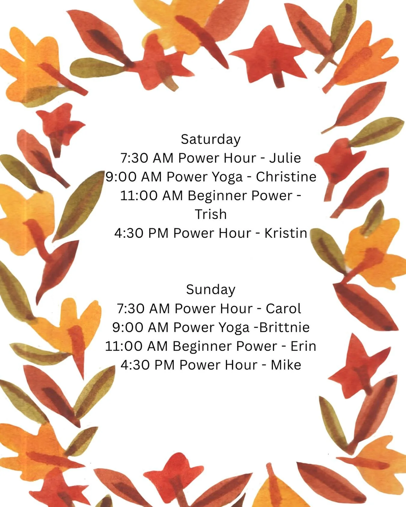 Happy weekend! We can’t wait to see you! 🐘🌳🍂
•
•
•
#ety #elephanttreeyoga #ipswichma #ipswichyoga #northshore #northshorema #northshoreyoga #northshoremayoga #poweryoga #power #vinyasa