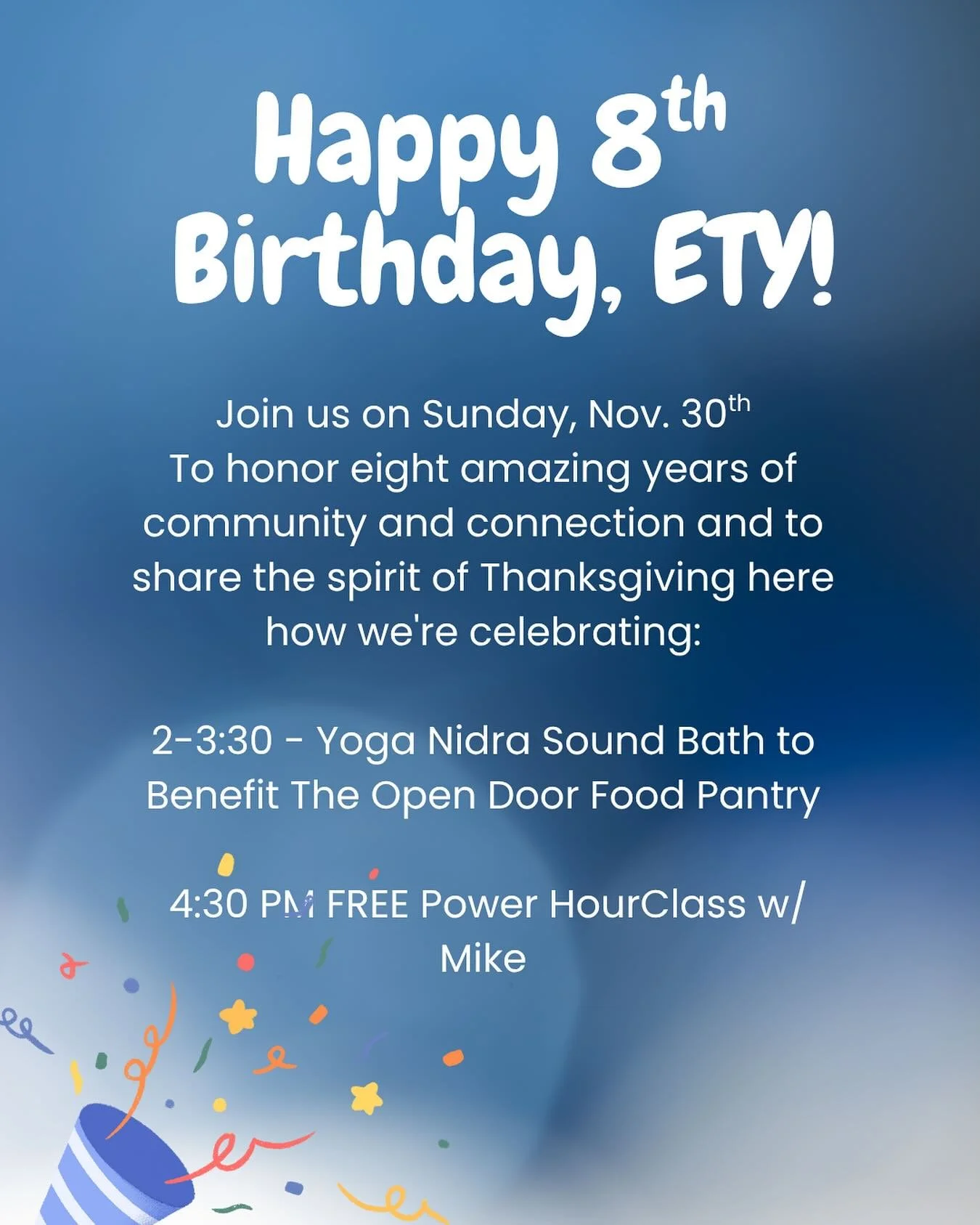 E I G H T! Help us celebrate 8 amazing years by the river! 🐘🌳🎉
&bull;
&bull;
&bull;
#ety #elephanttreeyoga #ipswichma #ipswichyoga #northshore #northshorema #northshoreyoga #northshoremayoga #poweryoga #power #vinyasa
