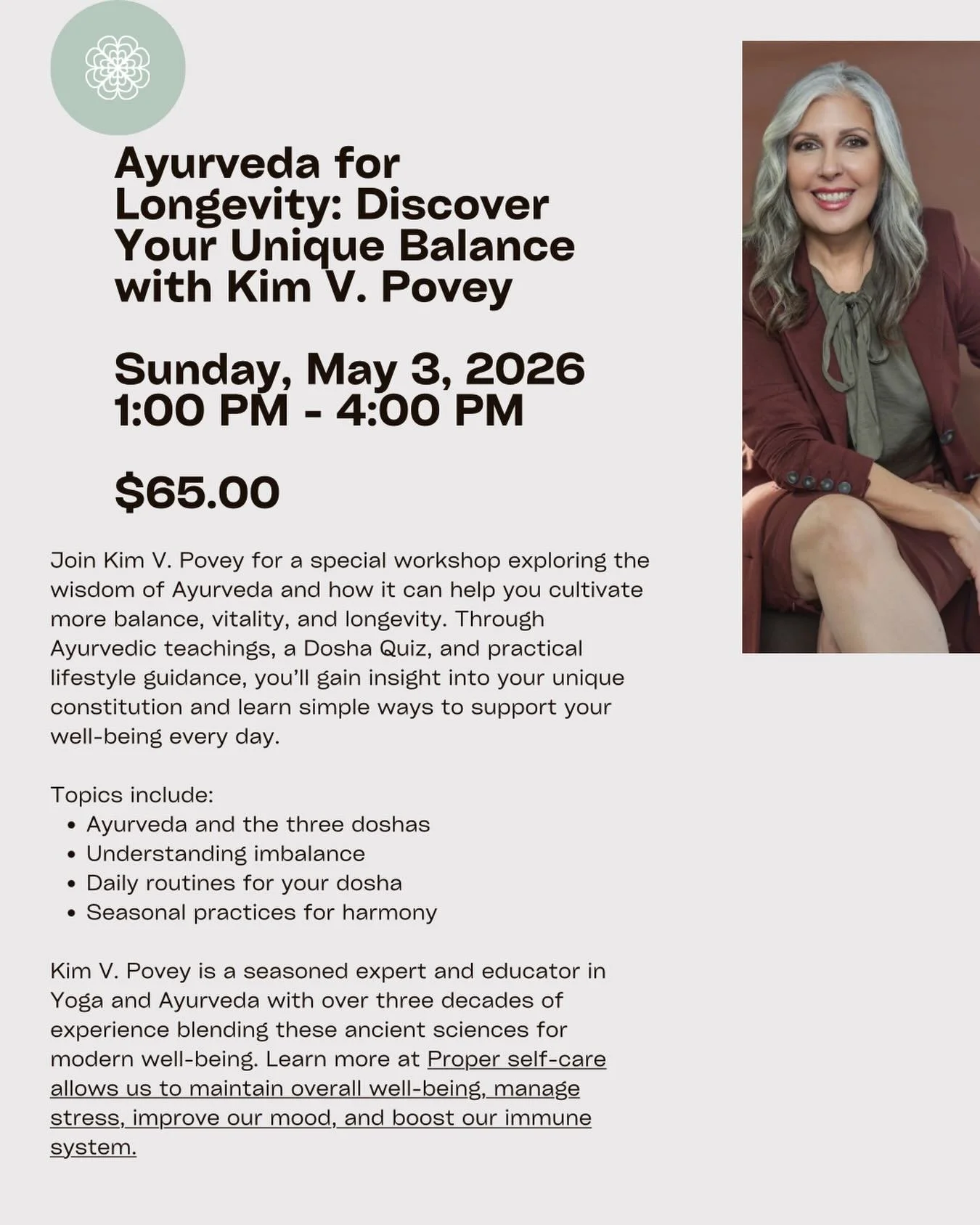 Another awesome spring class offering is coming! Don&rsquo;t miss out on the informative workshop with Kim Povey! Register online or in studio to reserve your spot! 🐘🌳
&bull;
&bull;
&bull;
#ety #elephanttreeyoga #ipswichma #ipswichyoga #northshore 