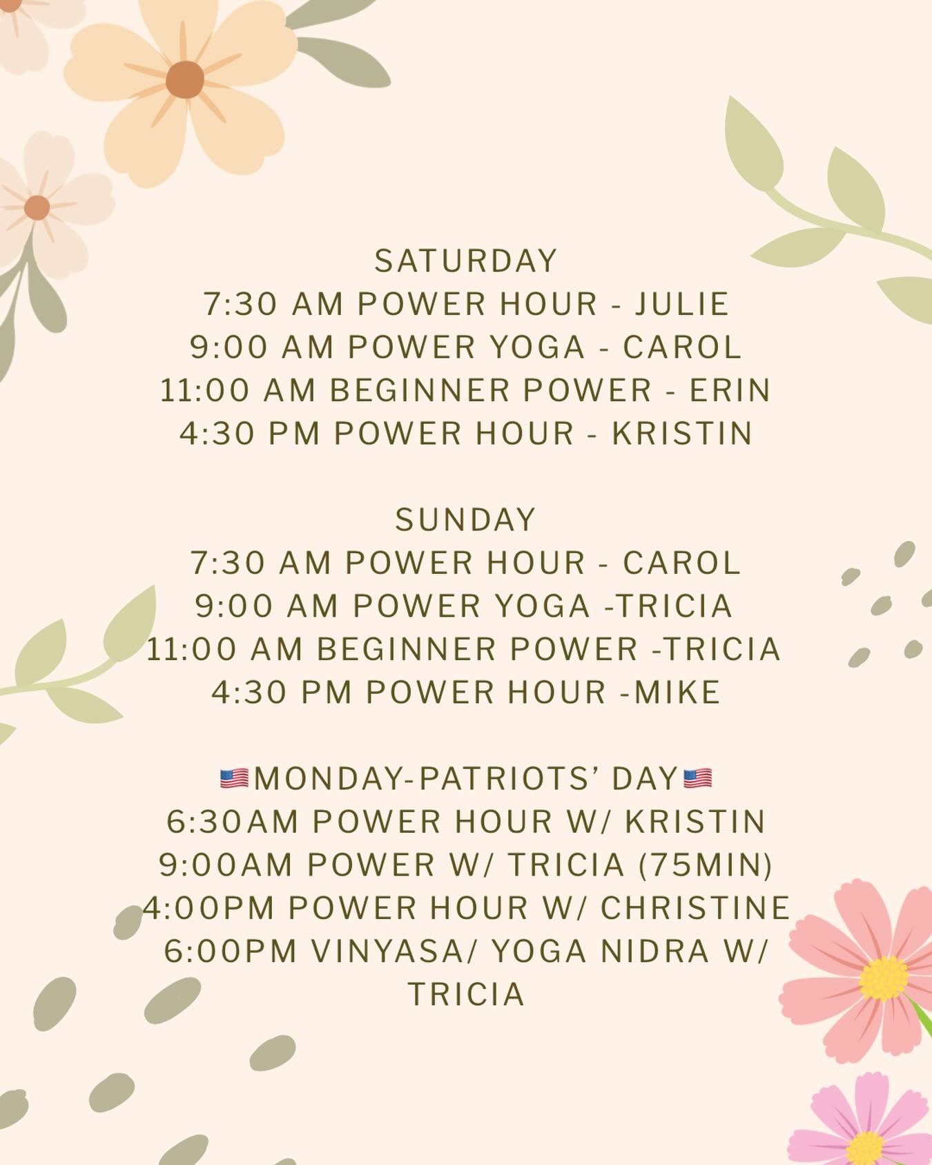 Happy weekend and good luck to all the runners on Monday! 🐘🌳
&bull;
&bull;
&bull;
#ety #elephanttreeyoga #ipswichma #ipswichyoga #northshore northshorema northshoreyoga northshoremayoga poweryoga power vinyasa