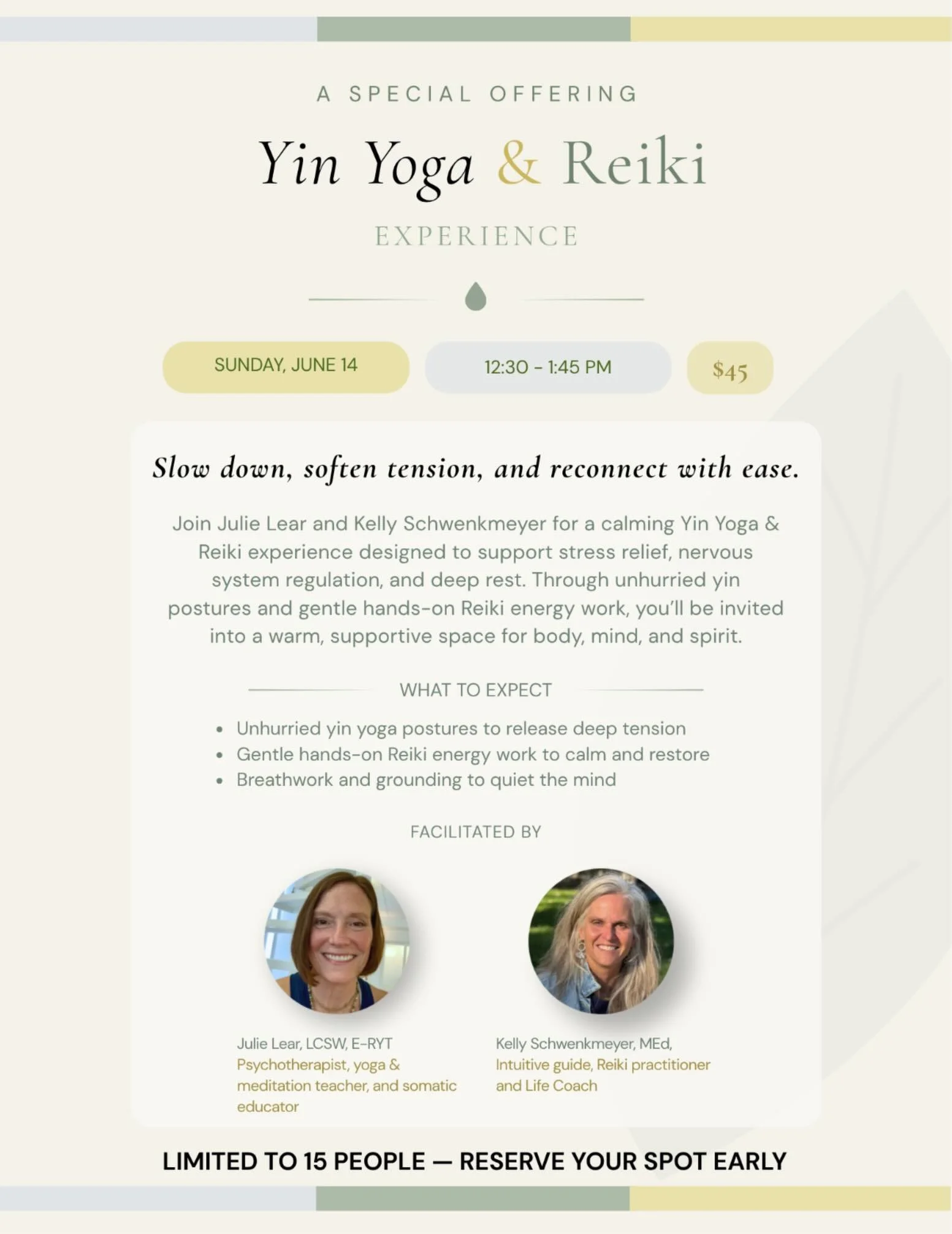 Join Julie and Kelly on 6/14! This special class has limited spots, so sign up ASAP!🐘🌳
&bull;
&bull;
&bull;
#ety #elephanttreeyoga #ipswichma #ipswichyoga #northshore northshorema northshoreyoga northshoremayoga poweryoga power vinyasa