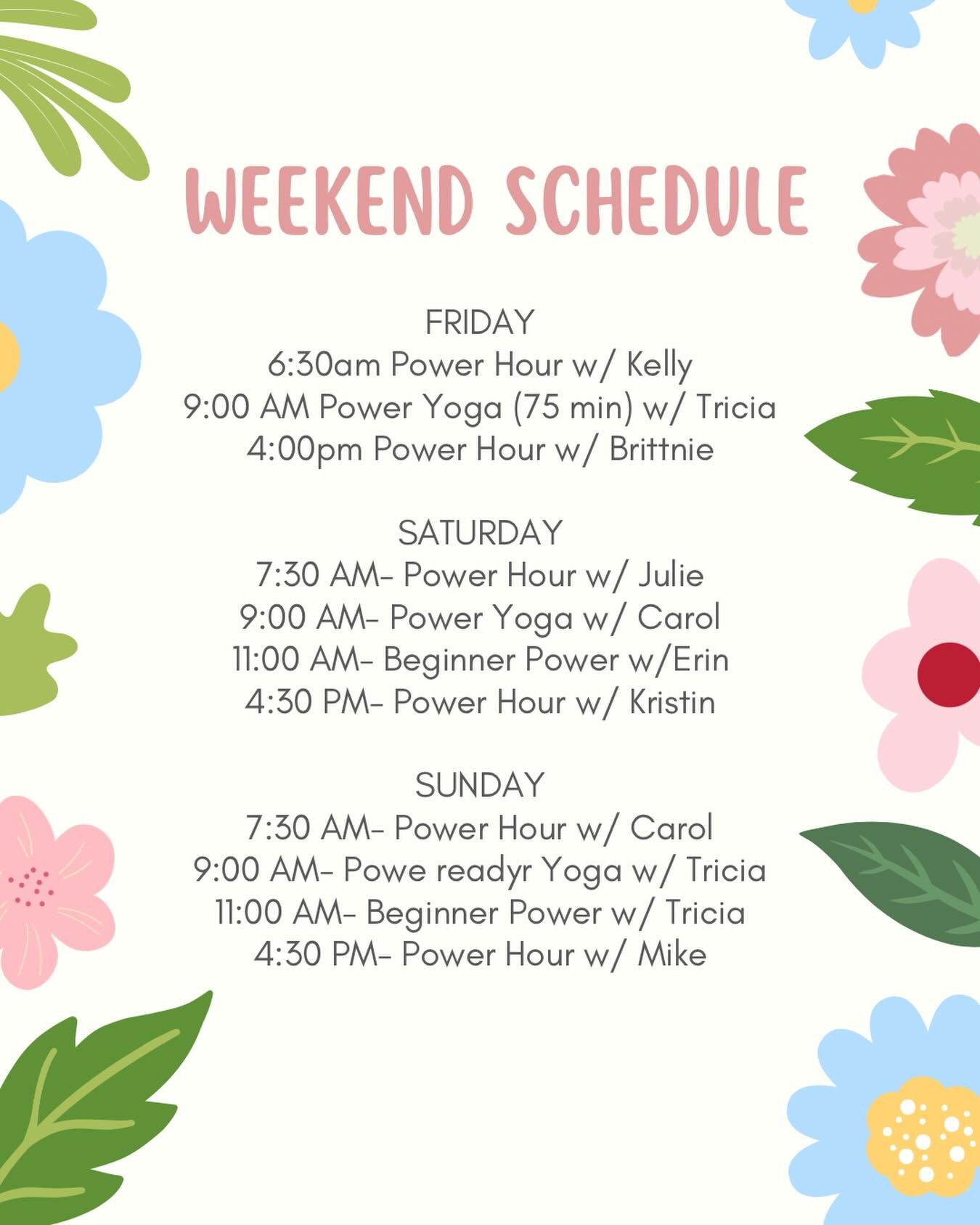The weekend is here! Join us on the mat and create your own sunshine on a rainy weekend!🐘🌳☀️
&bull;
&bull;
&bull;
#ety #elephanttreeyoga #ipswichma #ipswichyoga #northshore northshorema northshoreyoga northshoremayoga poweryoga power vinyasa