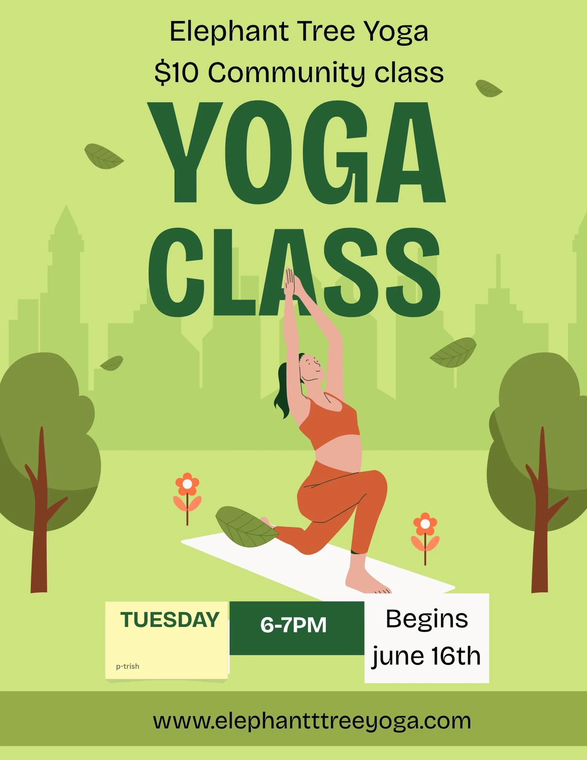 Join us for community yoga every Tuesday from 6-7pm! Only $10! 🐘🌳
&bull;
&bull;
&bull;
#ety #elephanttreeyoga #ipswichma #ipswichyoga #northshore northshorema northshoreyoga northshoremayoga poweryoga power vinyasa