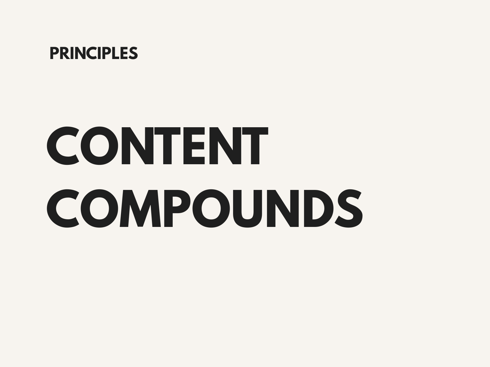 Content Compounds  Why the time for content is always now