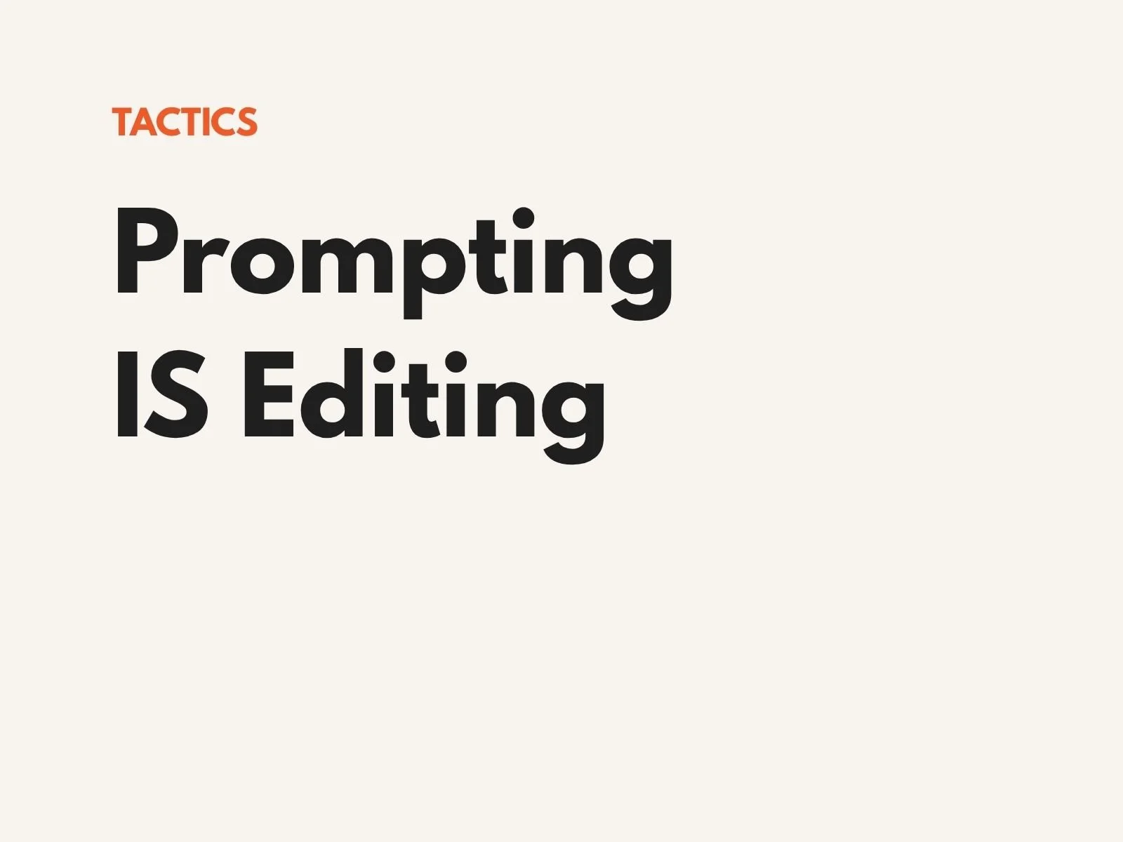 Prompt Like an Editor: Old-School Skills Are New Again