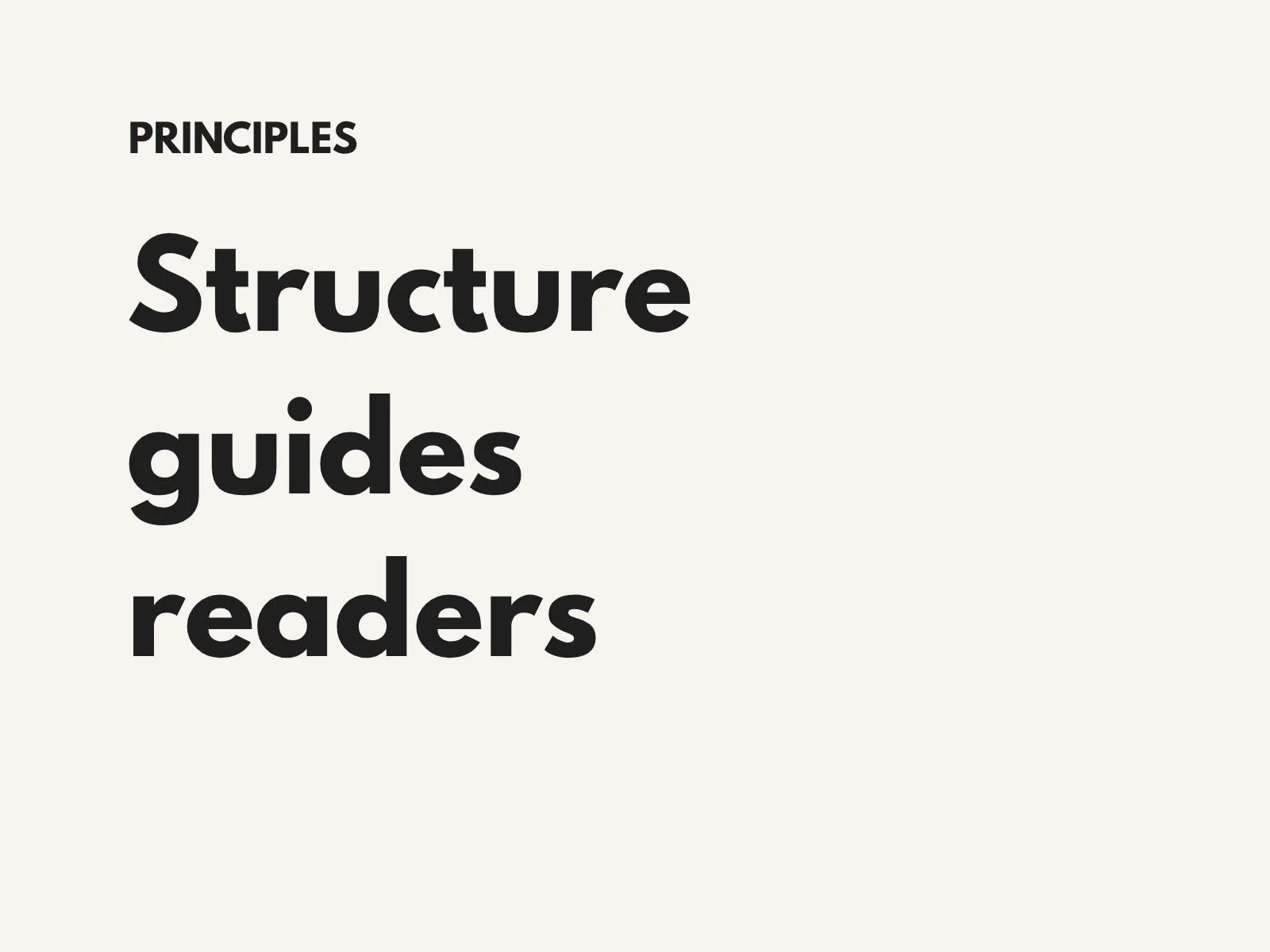 Why Structure Makes Content Readable