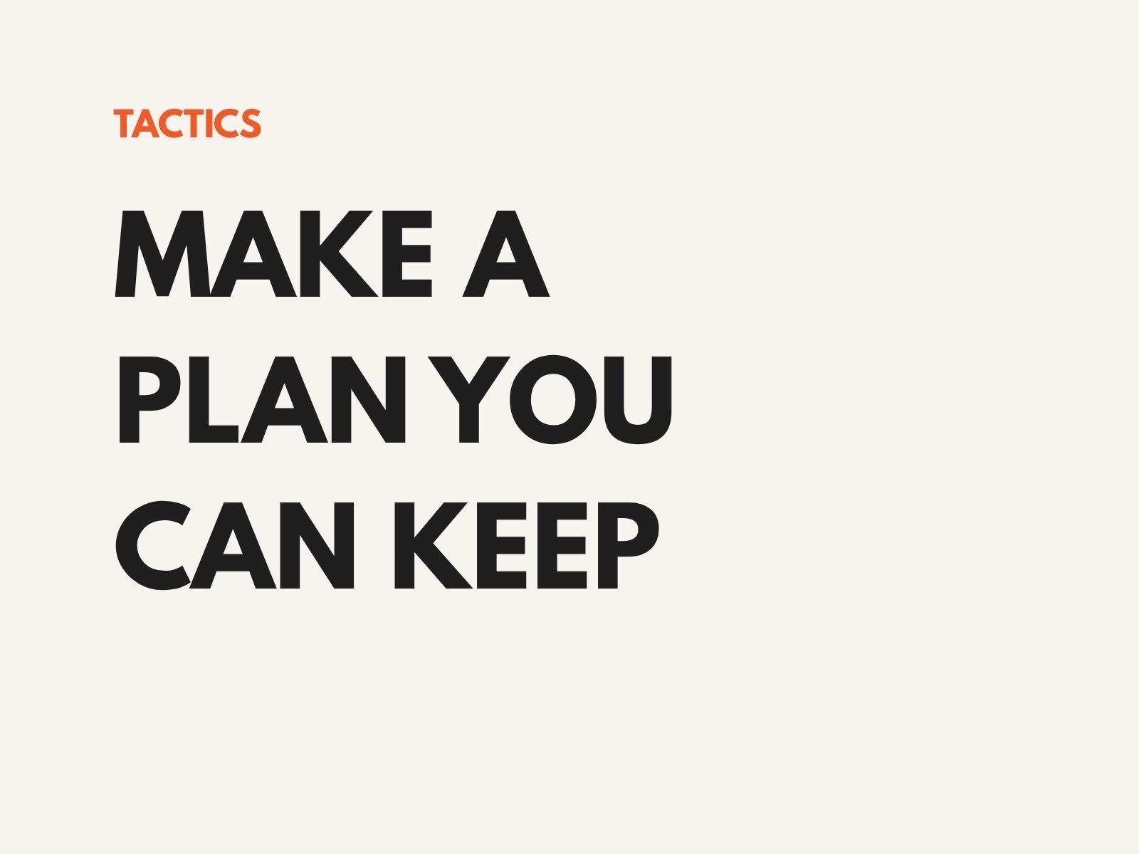 Make a manageable plan for content