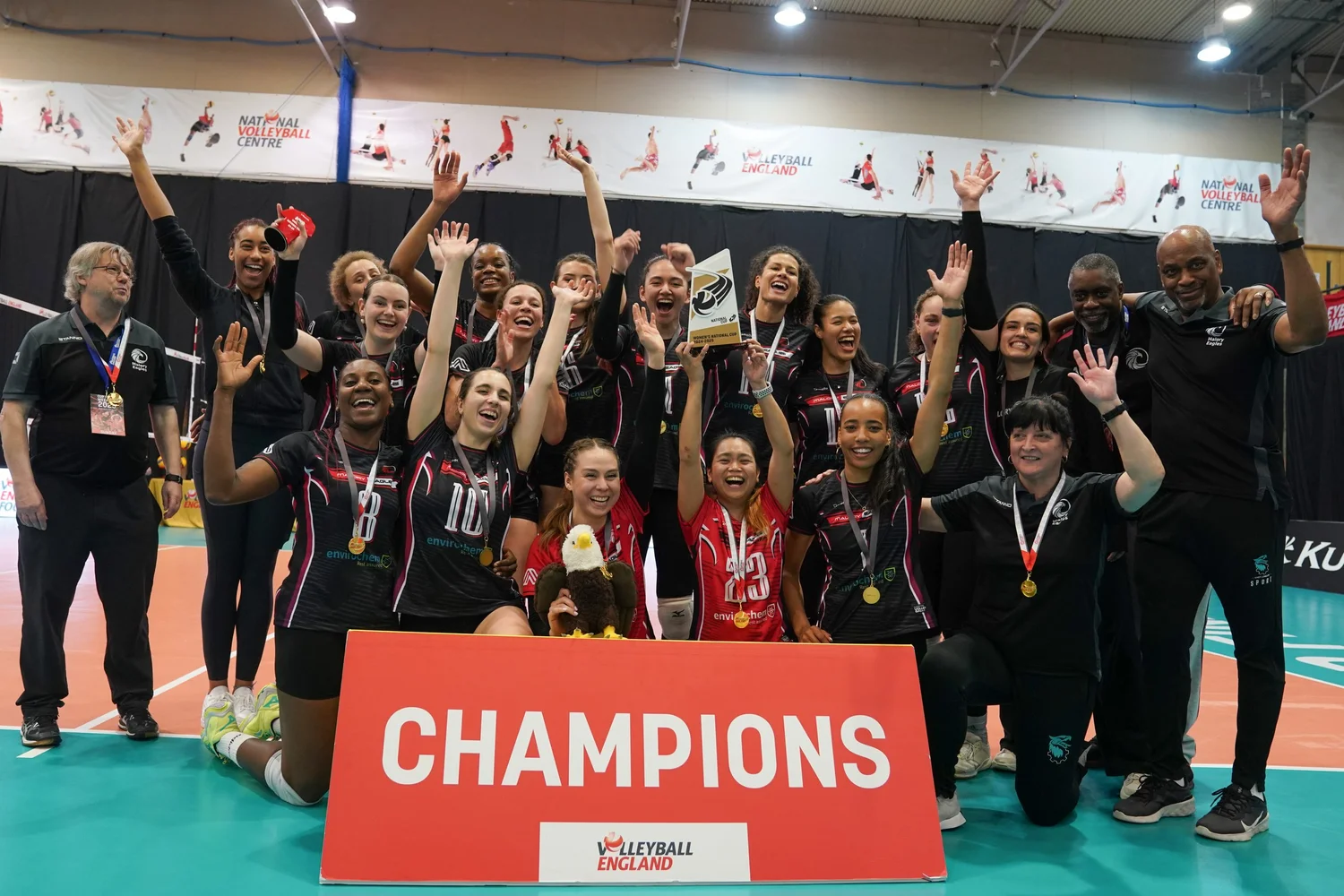 Malory Eagles celebrating the 2025 Women's Cup win