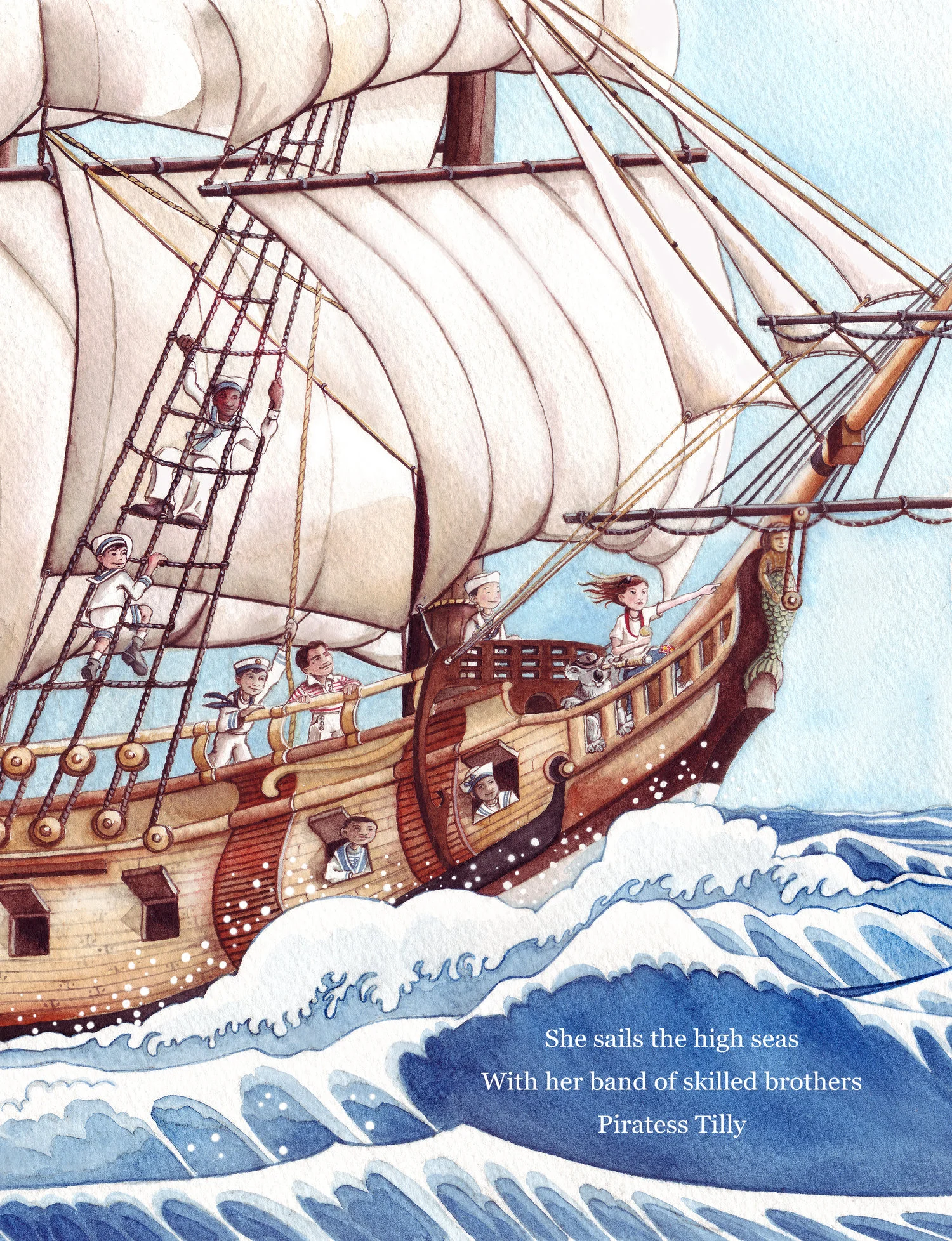 The Adventures of Piratess Tilly Page 1 with haiku