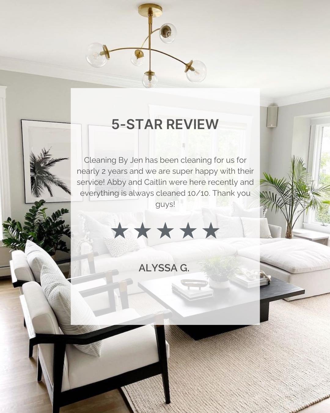 We love celebrating the people who make reviews like this possible. 💙

Thank you, Alyssa, for trusting us with home cleaning over the past two years. Abby &amp; Caitlin, the care, consistency and pride you bring to every visit are reflected in revie