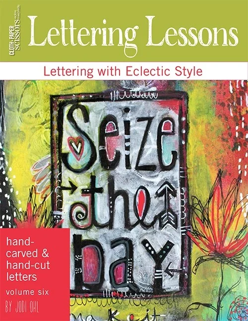 With this month's Lettering Lesson, take your lettering in a new direction with your own handmade stamps. Jodi Ohl will show you how to carve initials, words, and inspiring phrases, as well as how to create fun stamps with craft foam. Add dimension and interest to journal pages, paintings, collage, and more! Instantly download your lesson today to create your own one-of-a-kind stamps!