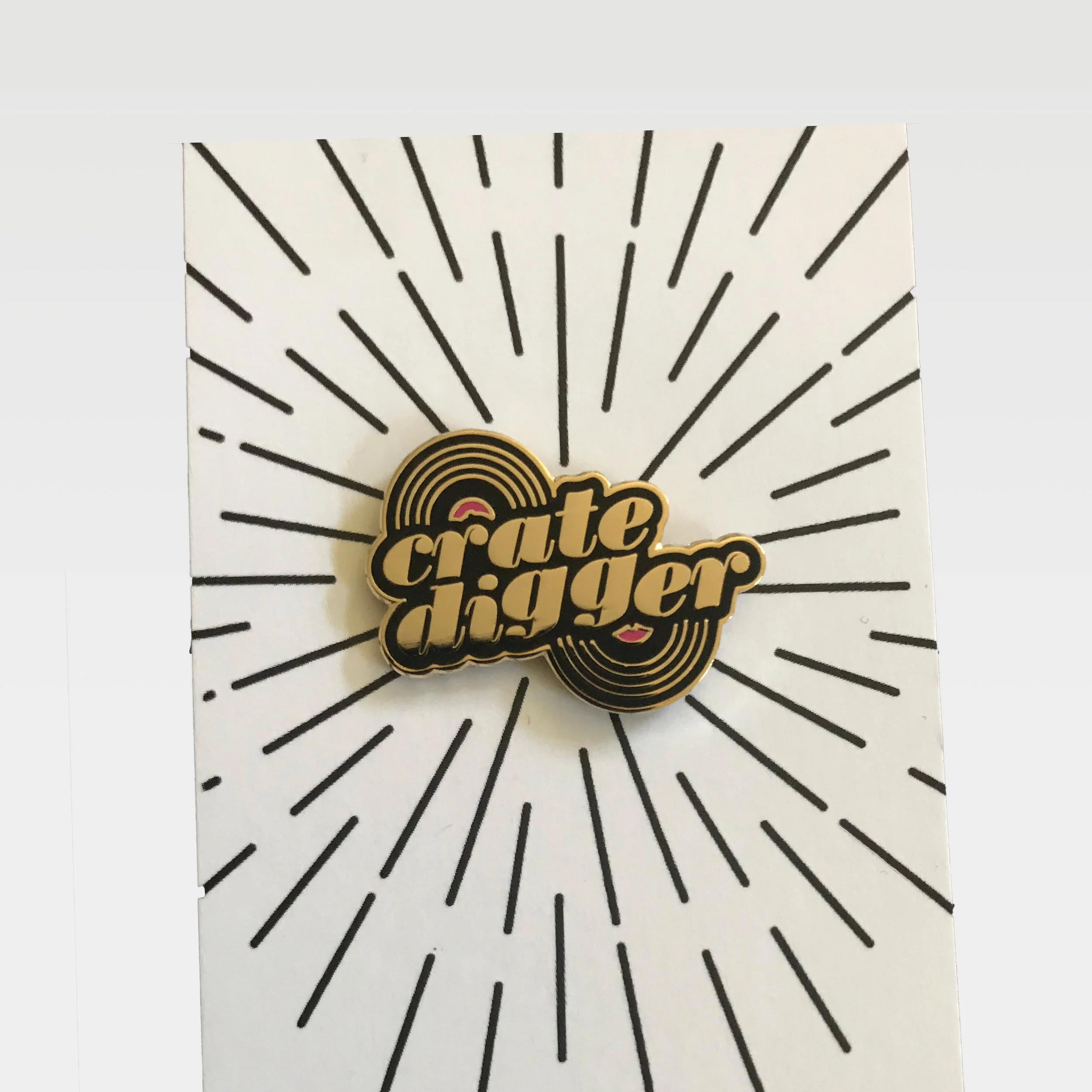 Crate Digger Enamel Pin