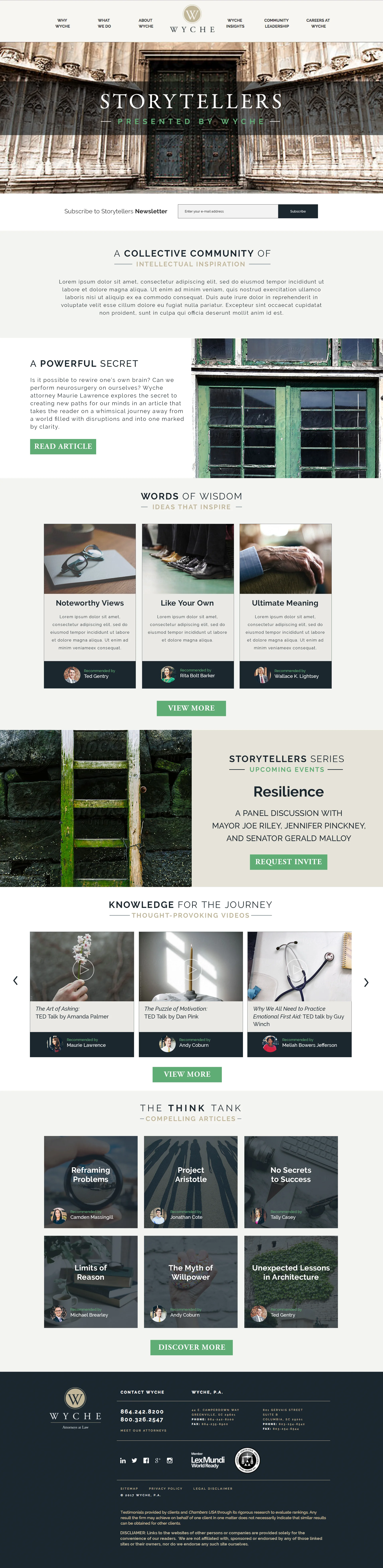 Storytellers Microsite