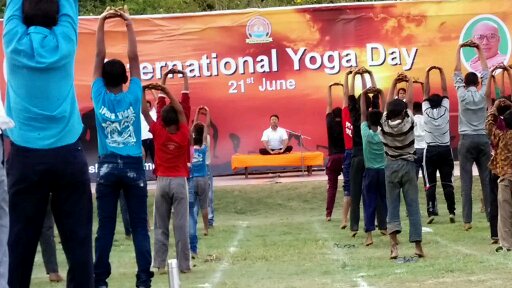international Yoga Day celebration with Daridra Narayan (Slum children), Jun 2014