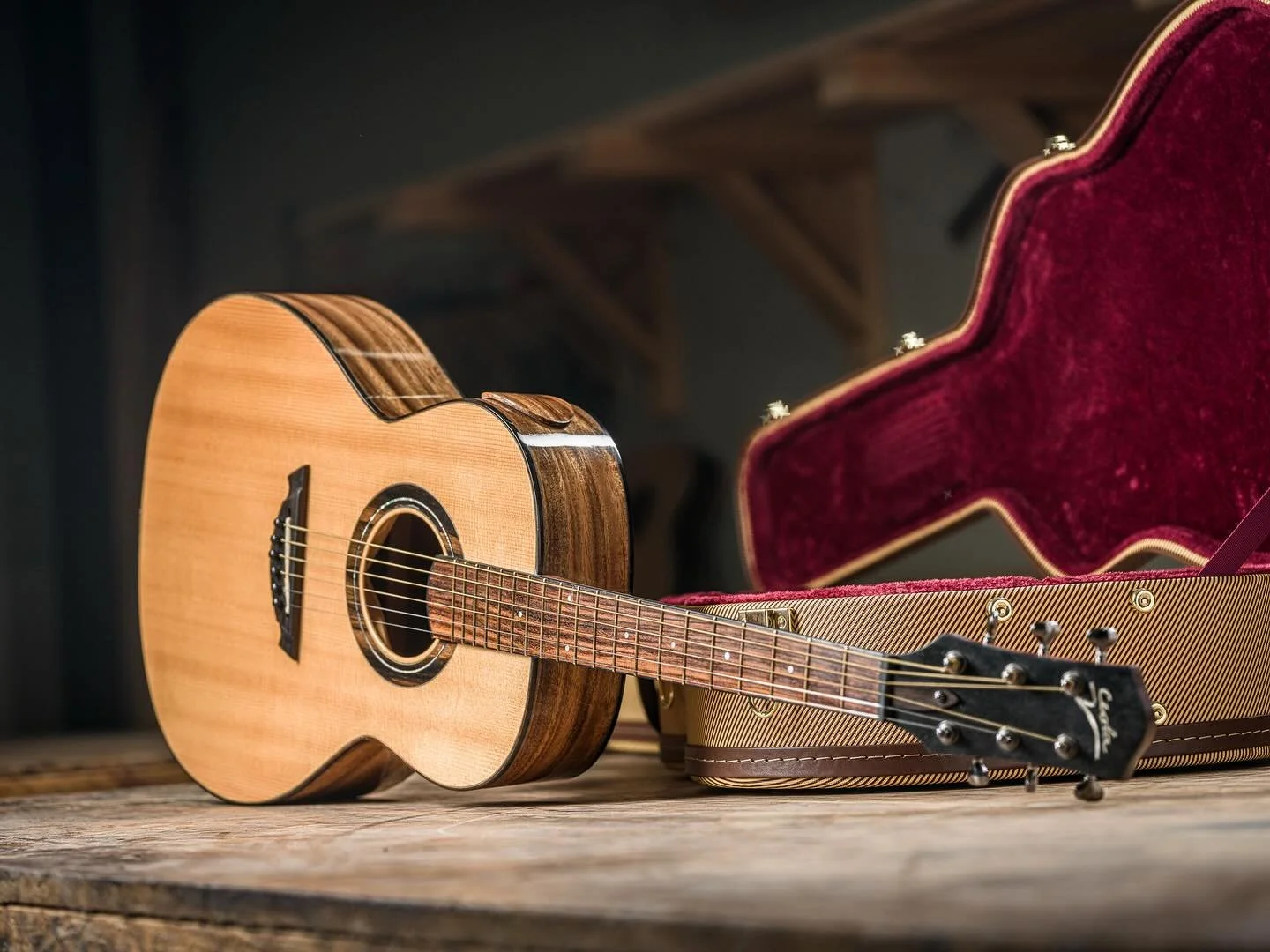 OM guitar with monkey pod back and sides! #handmadeguitar #fayettevillear #acousticguitars #instaguitar #guitarlife #reverbnation