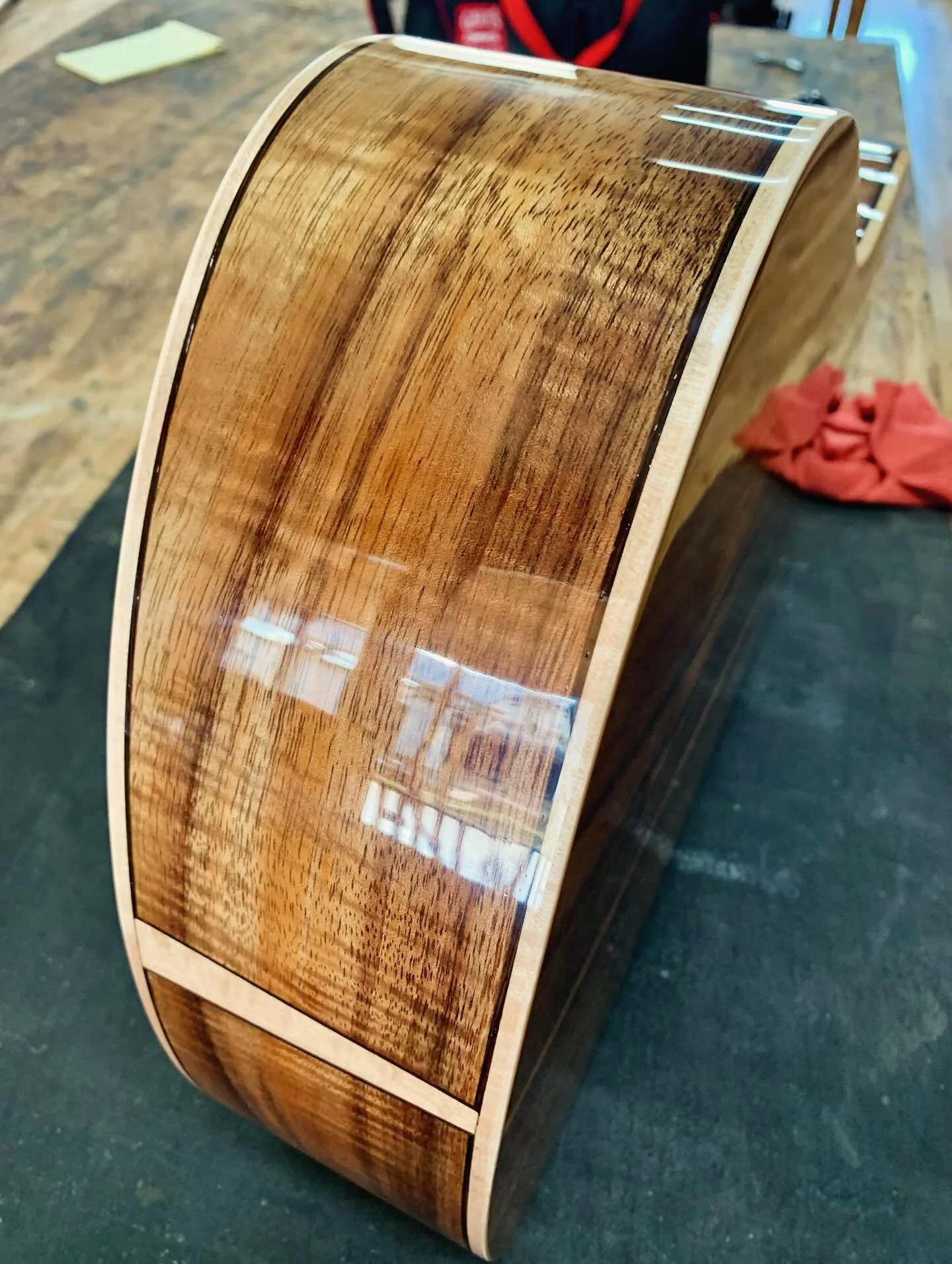 I love how this finish buffs out! #guitar #luthier #artisan #handmade #acoustic #musicmaker #shiny