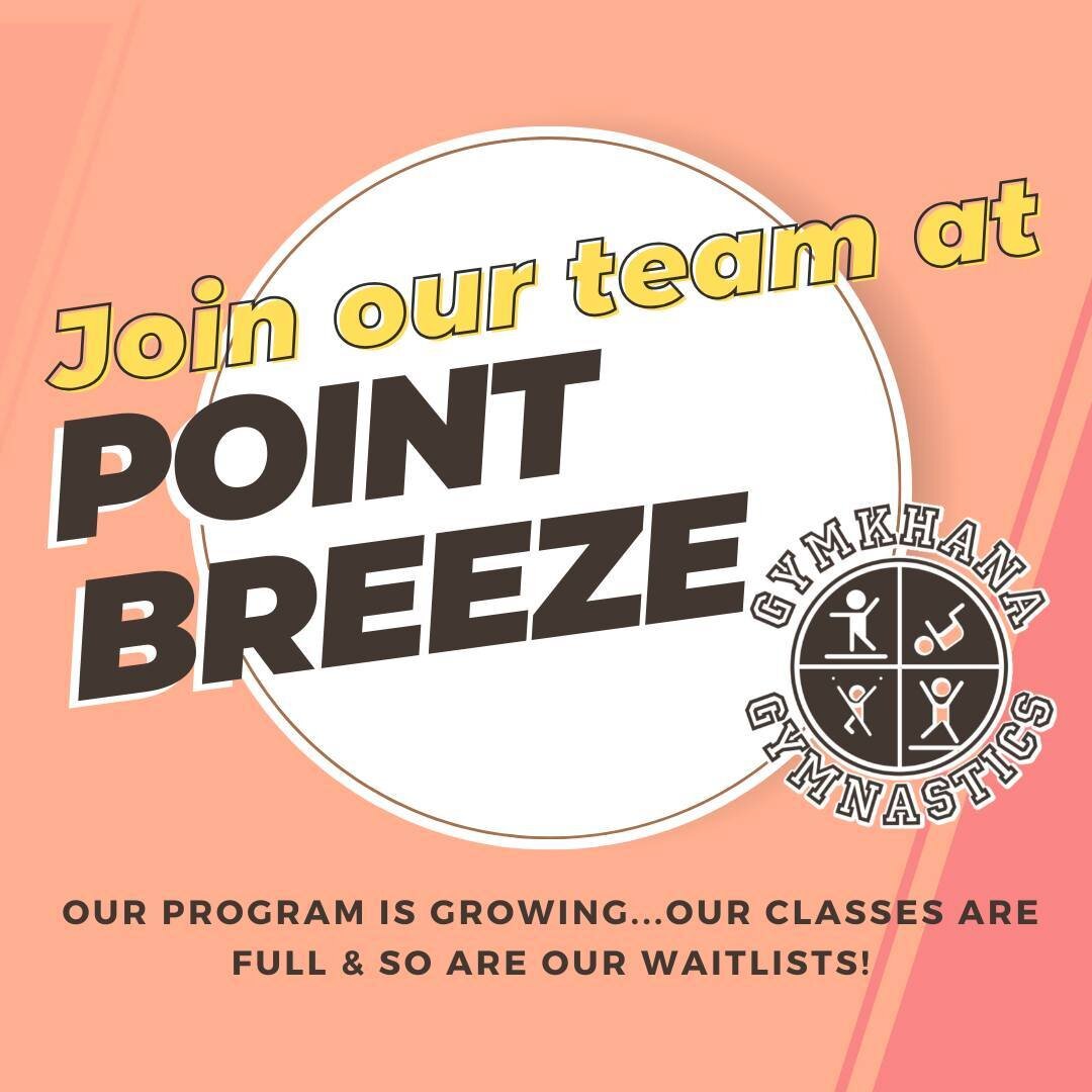 📍If you live in Point Breeze or the surrounding areas, we want you to join our staff!

🤸🏽&zwj;♀️ Our program is growing and we have full classes and waitlists.

☑️ Positions available:
Recreational Instructors
Front Desk Staff

✅ Requirements
A fr