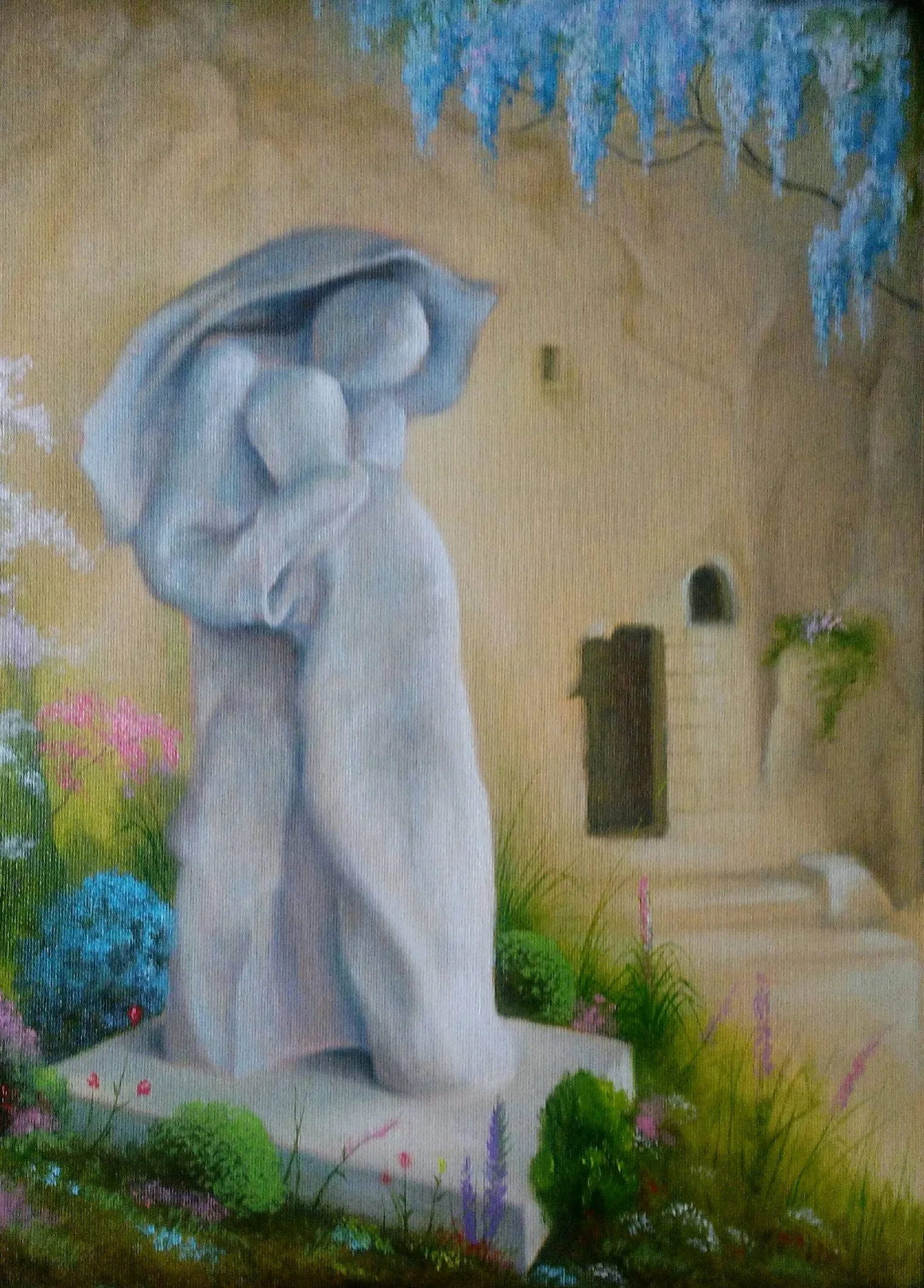 Shelter 12" x 14" - oil