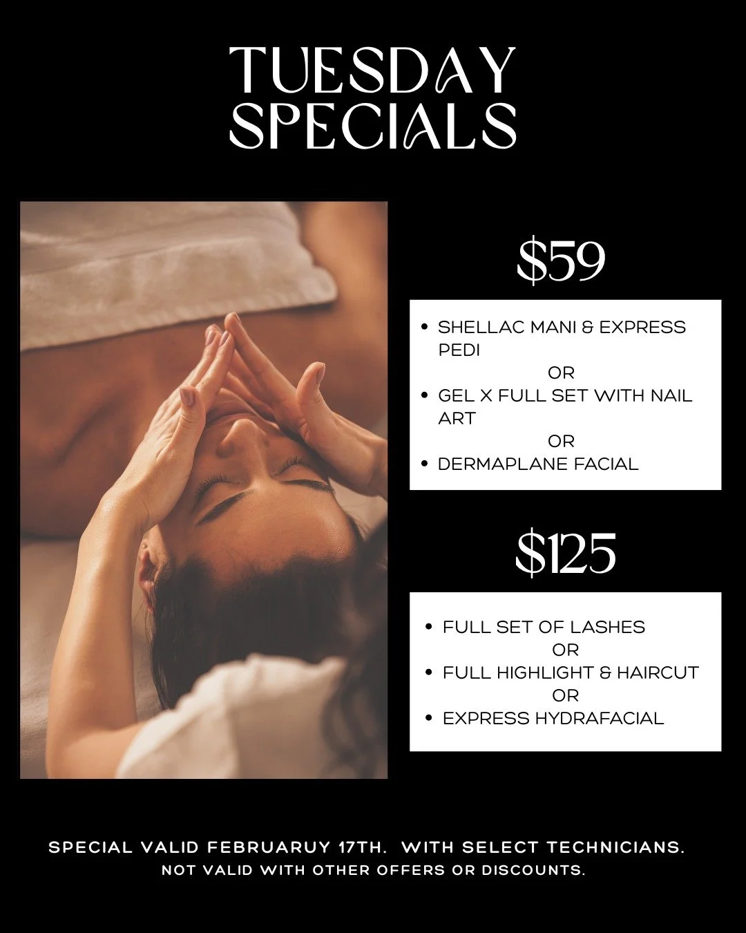 Specials for Tuesday!