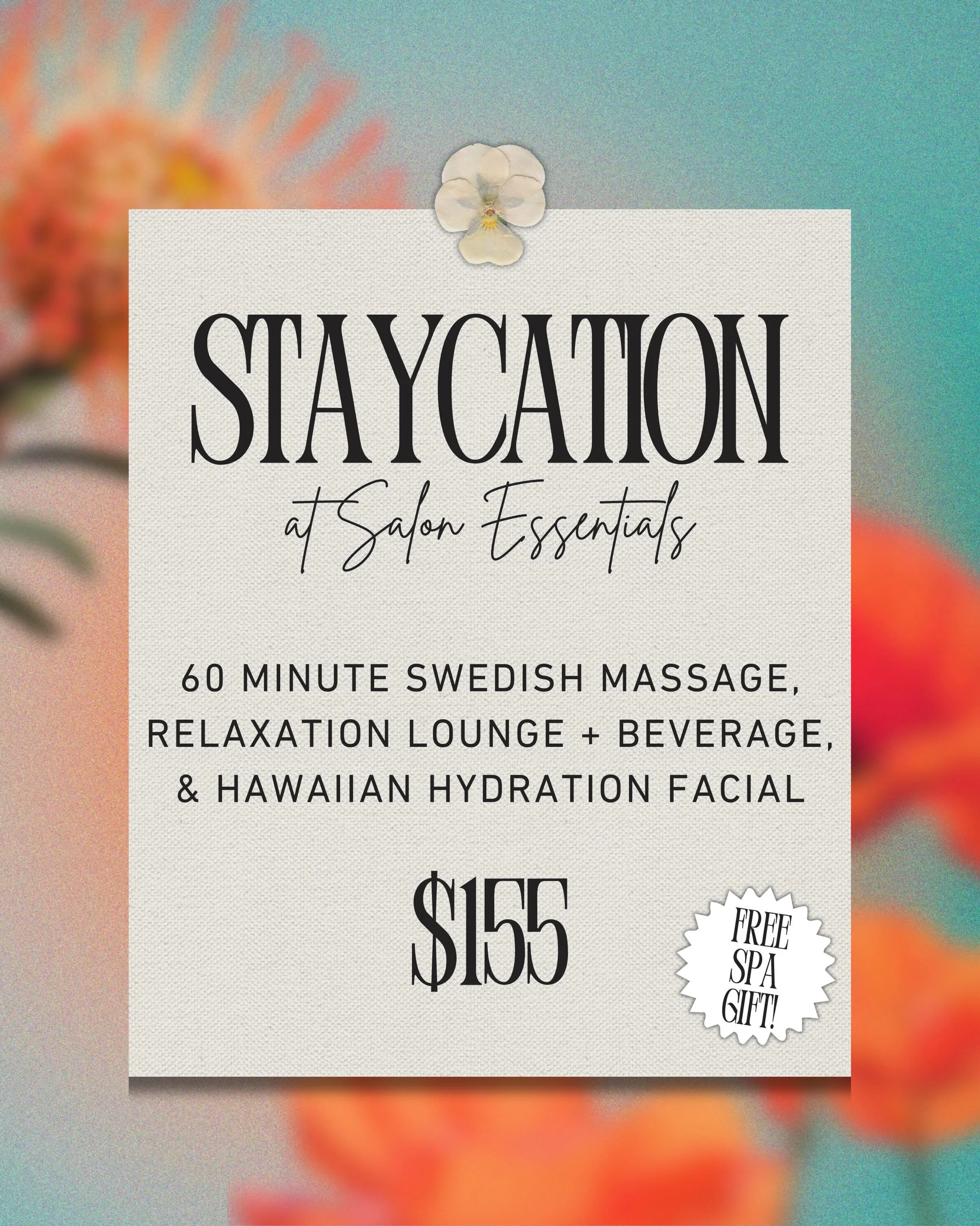 June and July Specials! ☀️🏖️🐚💐💝

Whether you are staying in town or heading out for summer vacation, stop by the spa this summer for these wonderful $155 specials! 

Available all June and July

Call to schedule (785)539-5752