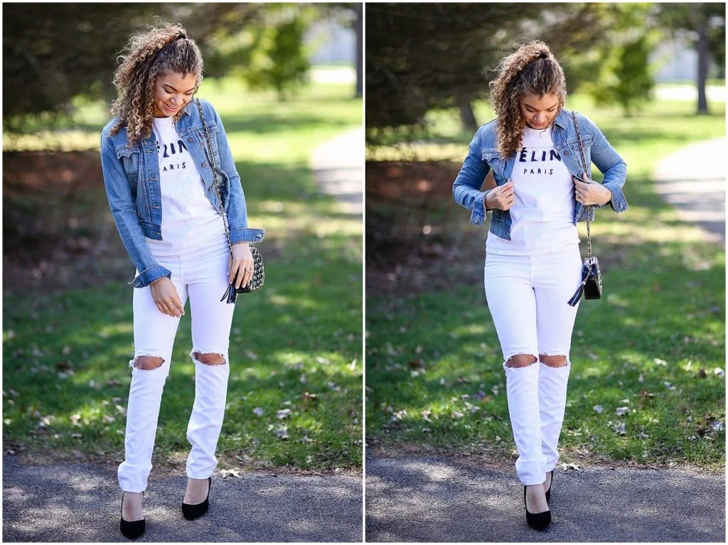 style a denim jacket