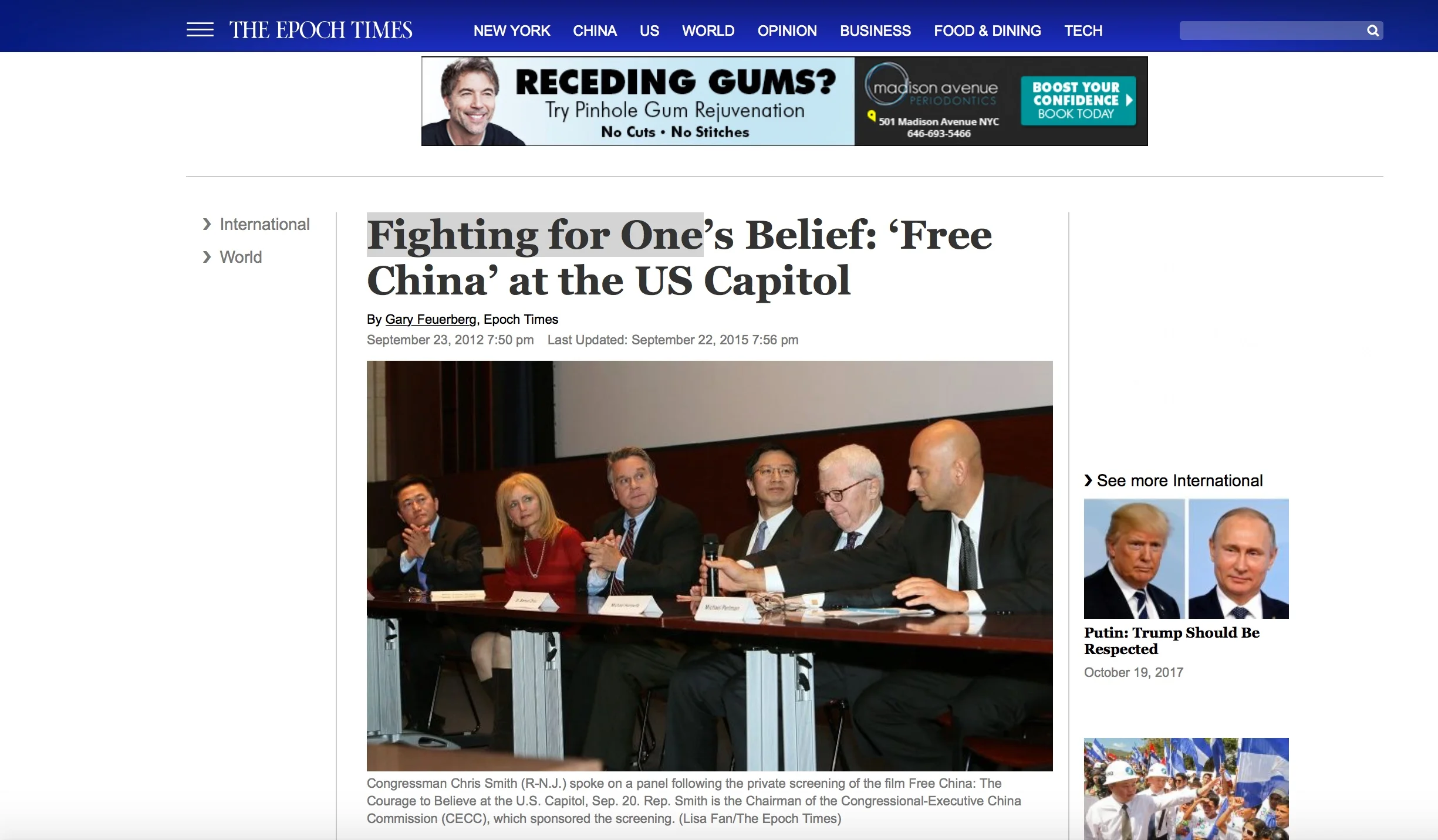 Fighting for One’s Belief: ‘Free China’ at the US Capitol