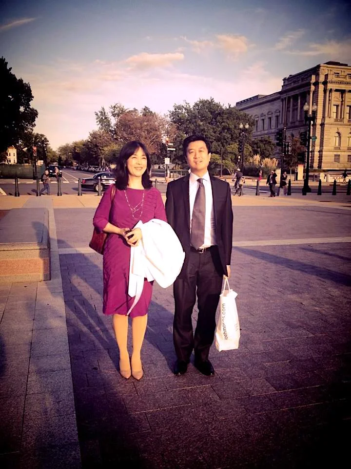 Jennifer and Kean Wong before the screening of "Free China" at the Congress, in Washington, D.C. on Sep 21, 2012— with Jennifer Zeng and Kean Wong at United States Capitol .