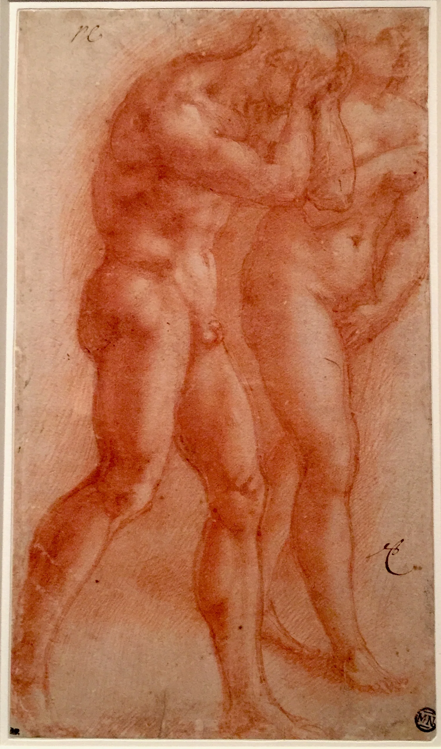 Study of Adam and Eve after the Expulsion from Paradise 「亞當被逐出伊甸園」手稿