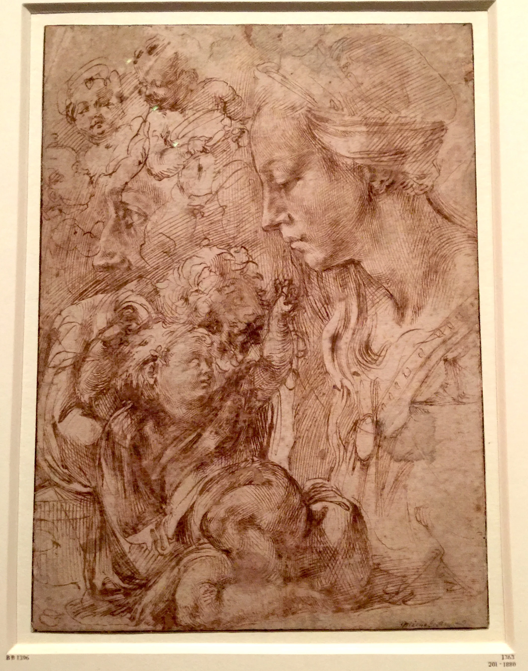 Sketches of the Virgin and the Christ Child 米開朗基羅手稿 「聖母聖嬰」