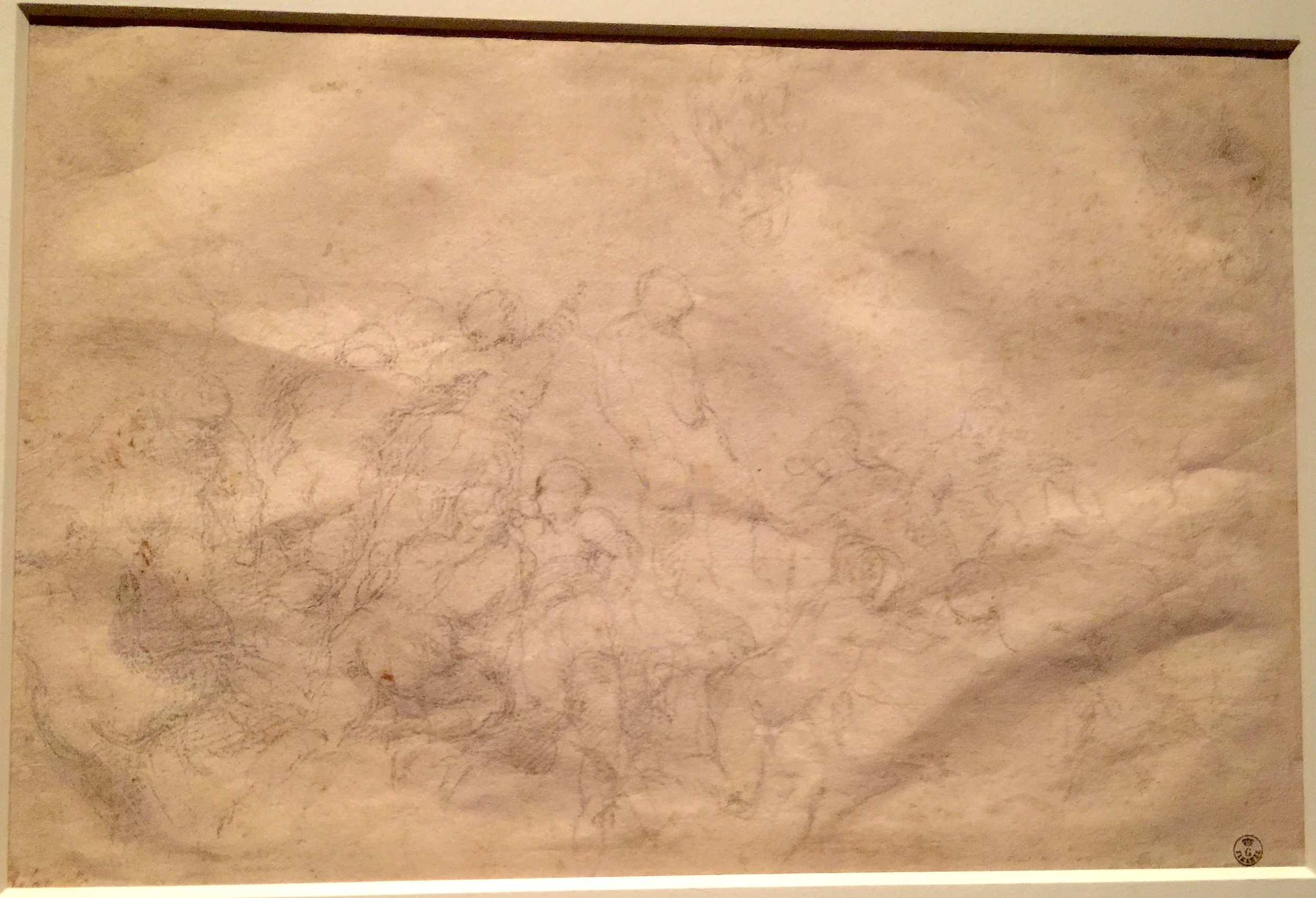 Composition Sketch for Battle of Cascina 米開朗基羅《卡辛那之戰》構图手稿