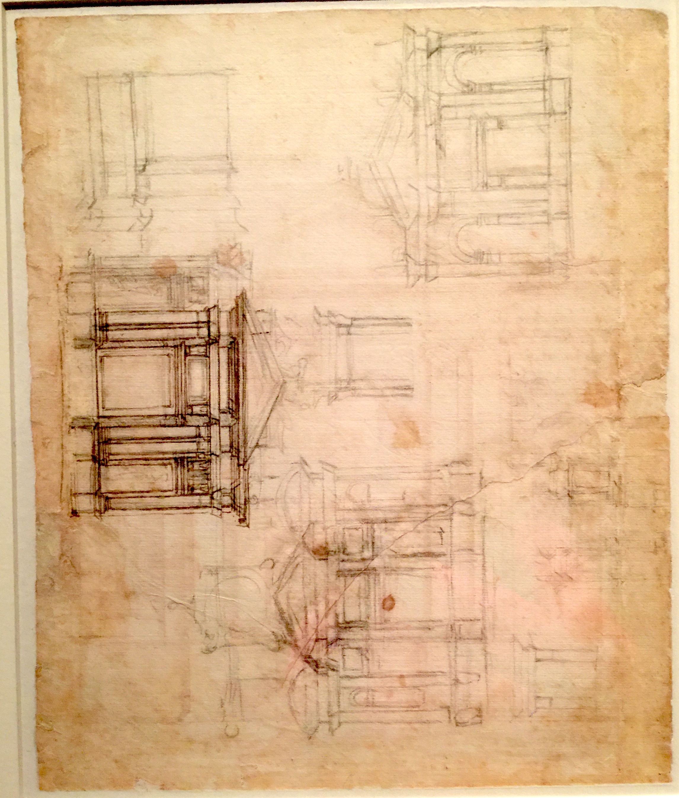 Designes for Monumental Altar or Facade 米開郞基羅建築設計手稿